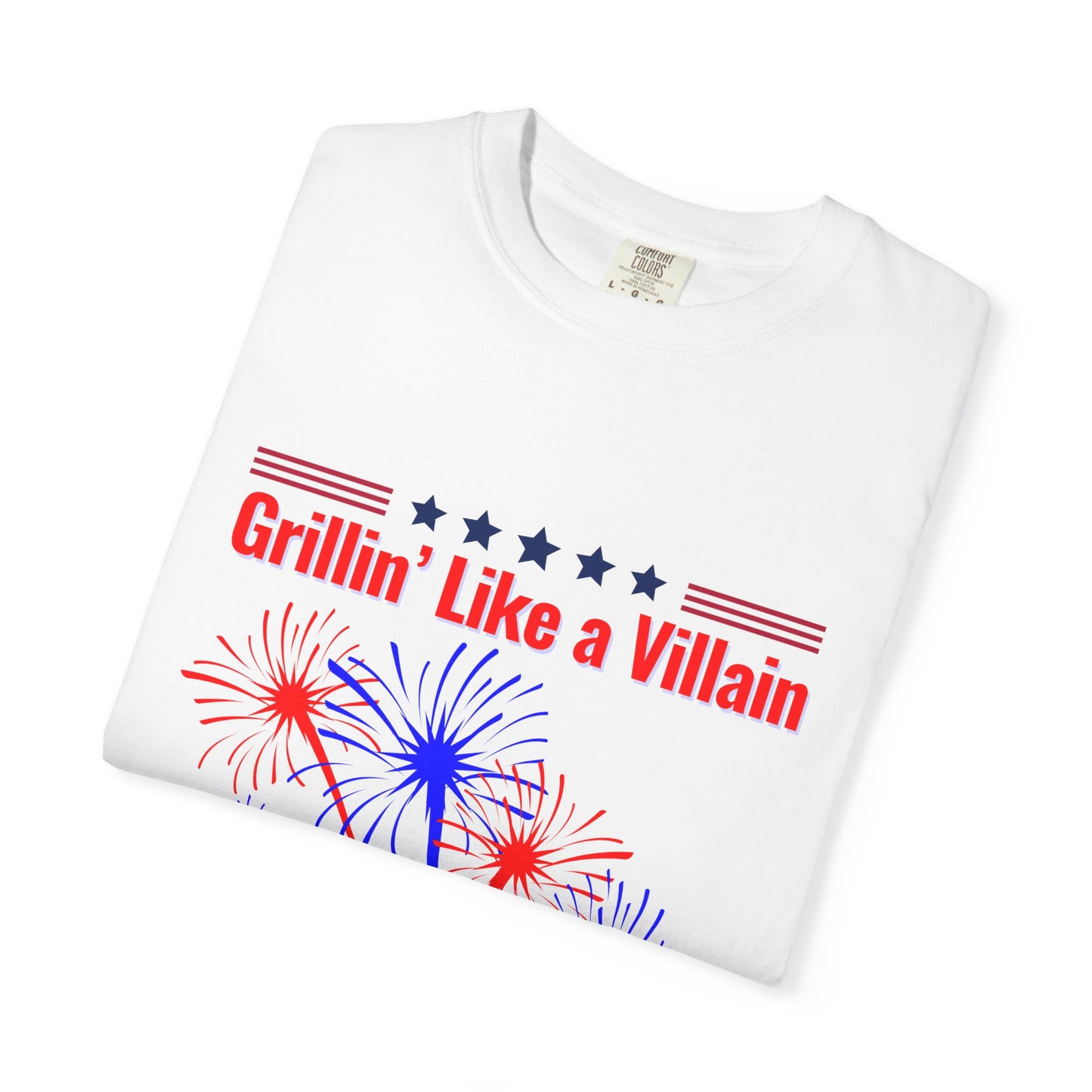 Grillin' Like a Villain Unisex T-Shirt | Patriotic BBQ Tee with Eagle Design