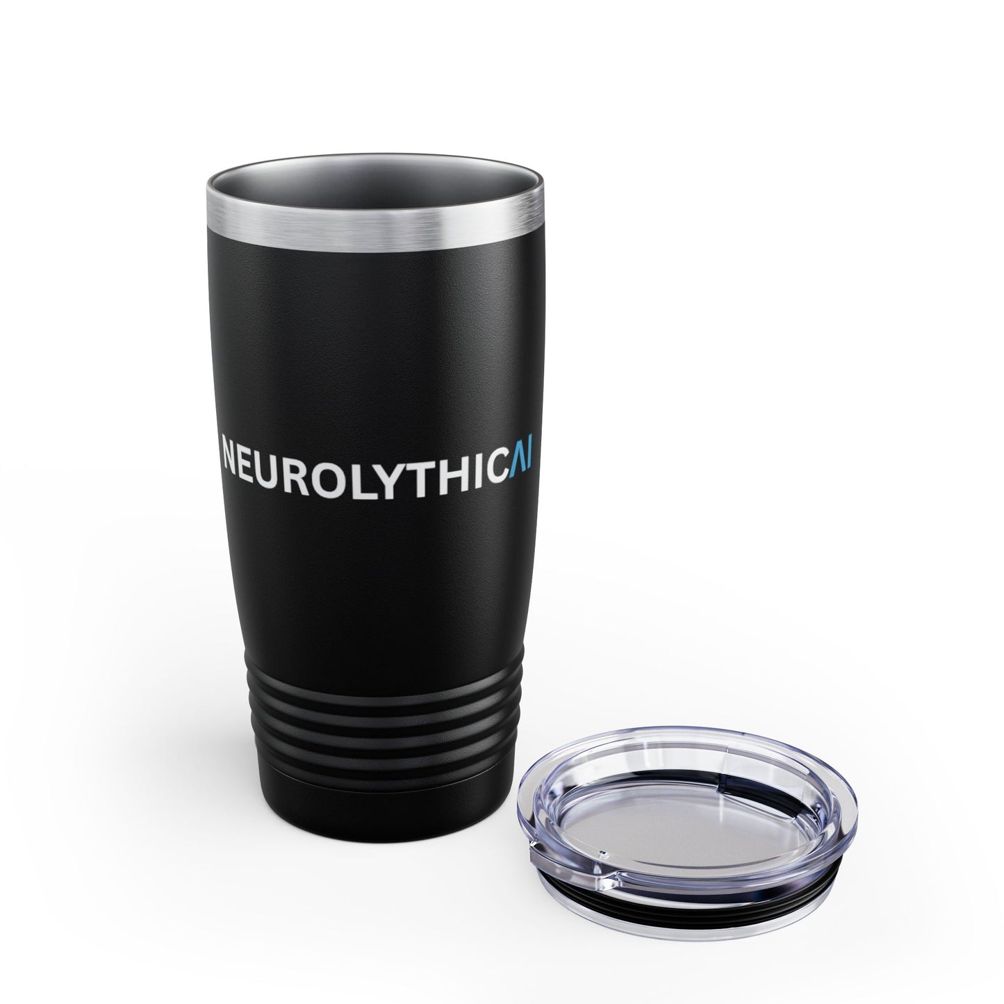 NeurolythicAI 20oz Insulated Tumbler – Black Stainless Travel Cup