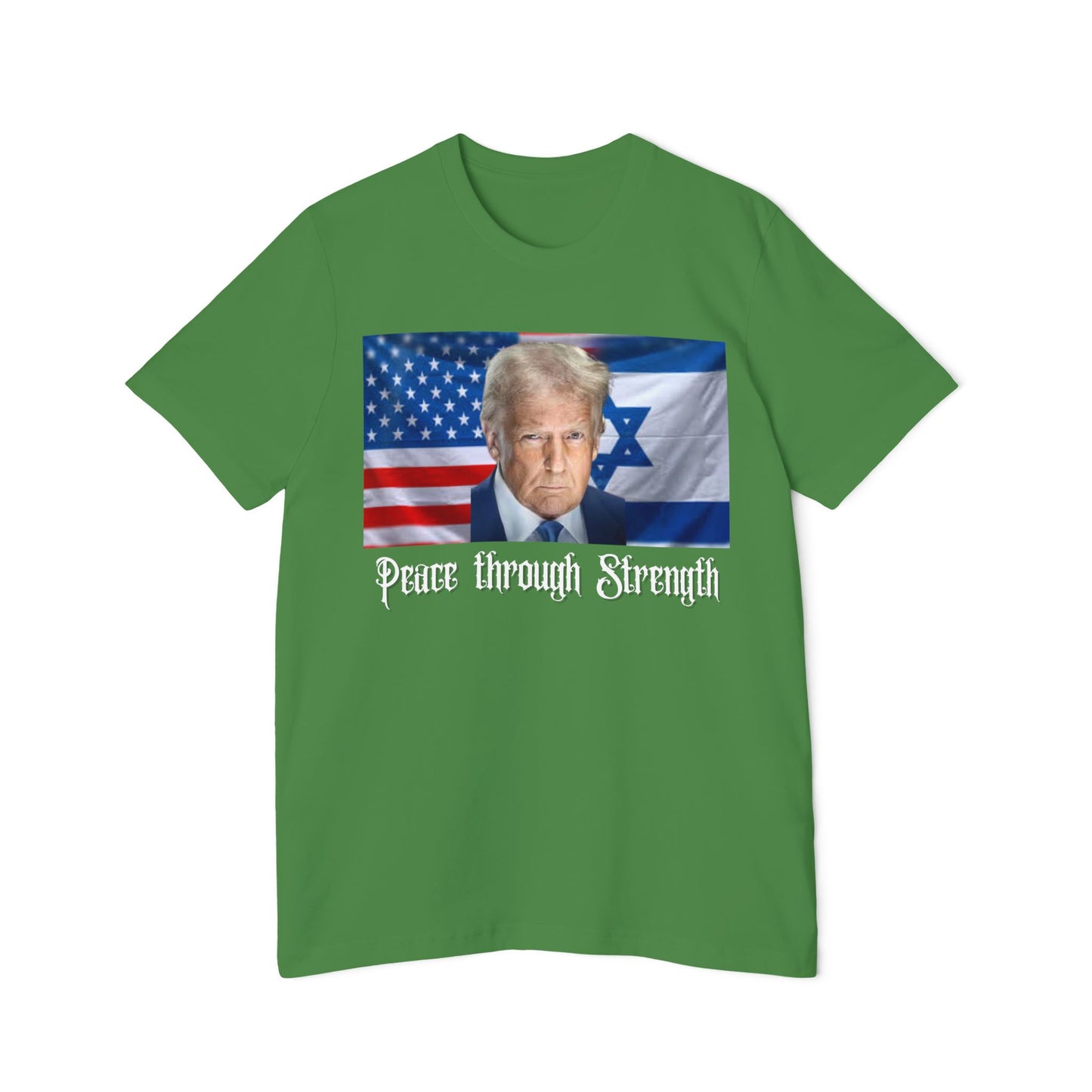 USA-Made Unisex T-Shirt: "Peace through Strength" Design - Perfect for Patriotic Events, Casual Days, or Gifts