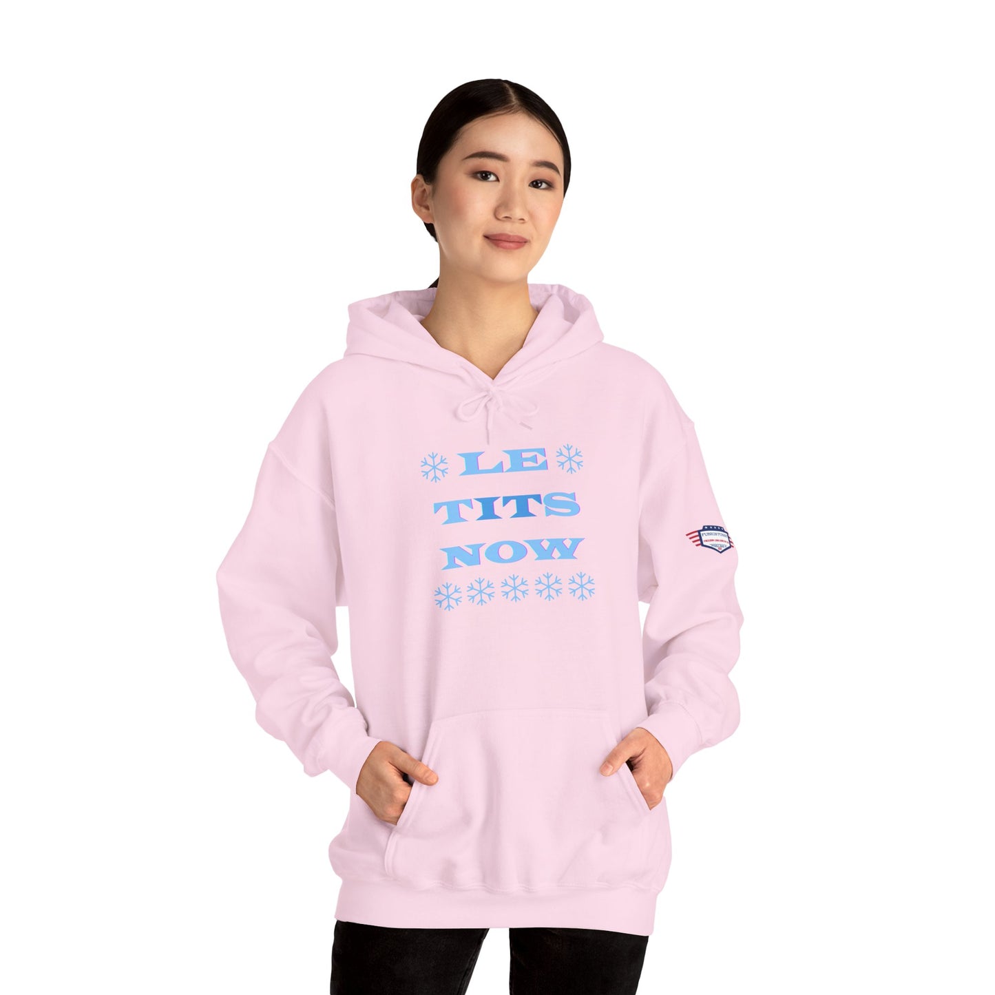 “LETitSNOW” - Funny Holiday Hoodie, Unisex Sweatshirt, Christmas Gift, Winter Apparel, Casual Wear, Birthday Present, Cozy Layer