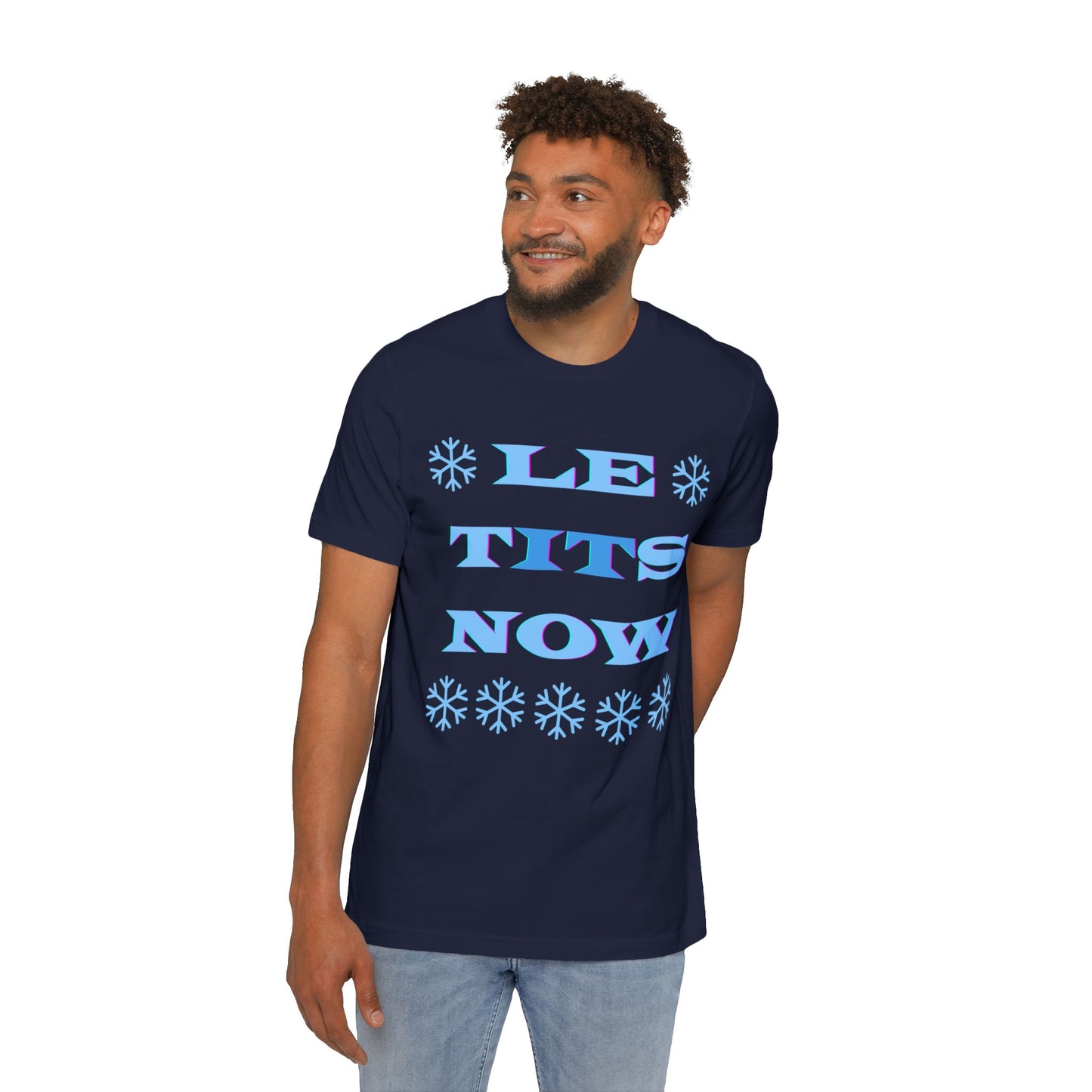 “LETitSNOW” - Playful Winter T-Shirt, Funny Holiday Tee, Unisex Graphic Shirt, Winter Party Wear, Gift for Friends