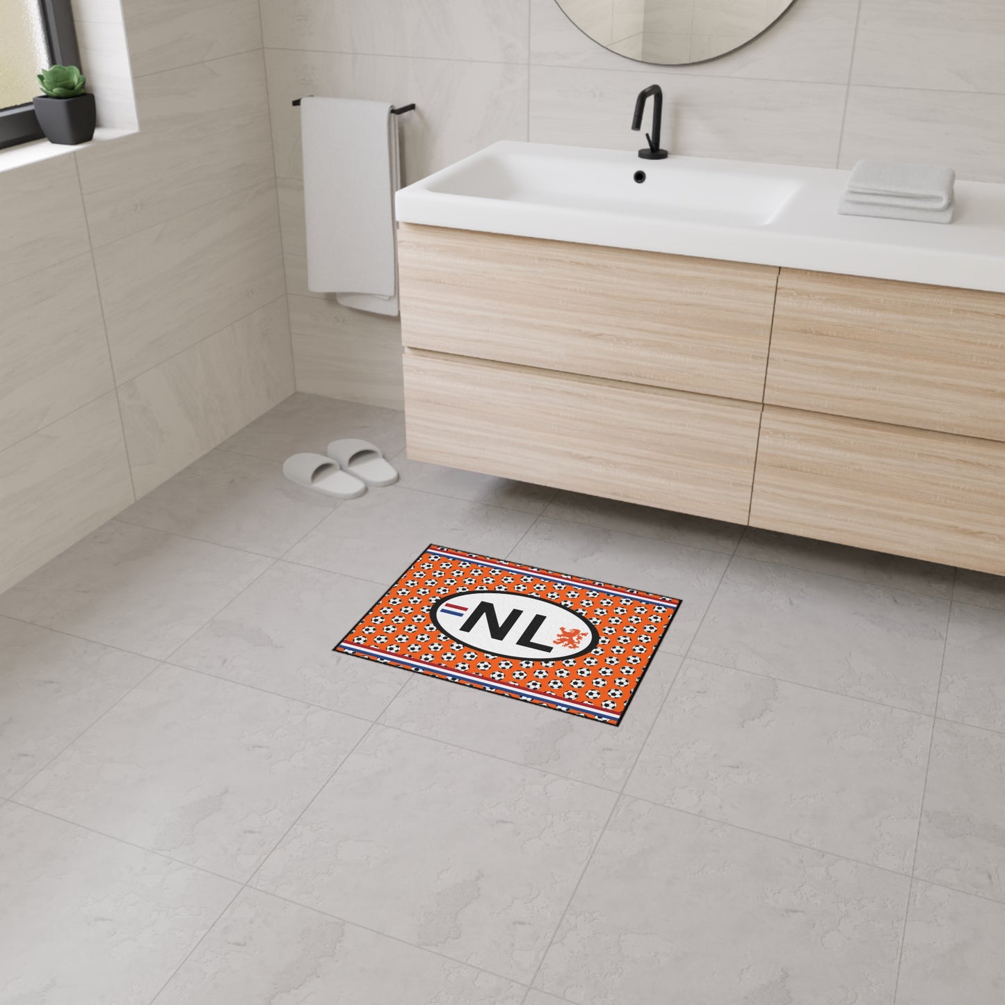Voetbalmat - Hou je plekkie vrij in the kroeg tijdens EK/WK of versier je badkamer - Soccer-Themed Heavy Duty Floor Mat, Sports Entryway Rug, Durable Doormat, Game Room Decor, Netherlands Football Mat