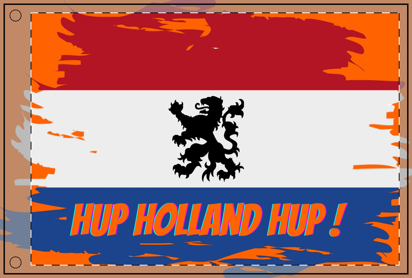 Hup Holland Hup ! Dutch Flag - Double Sided Flag for voetbal, Decorative Garden Flag, Holiday Décor, Home or Office Flag, Party Decoration
