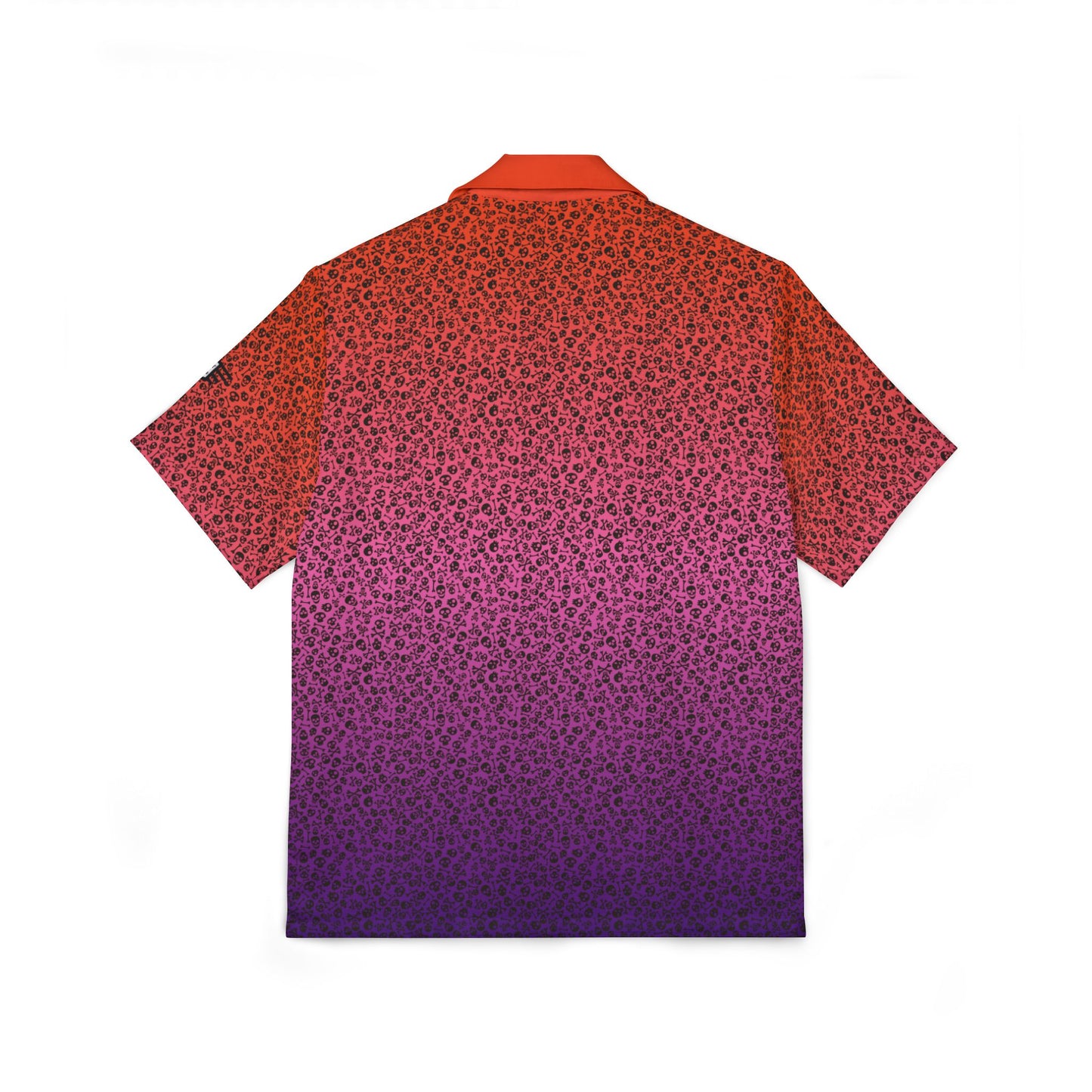 Tee-bone Hawaiian Camp Shirt with Skulls, Beach Vacation Wear, Summer Party Attire, Tropical Outfit, Luau Style