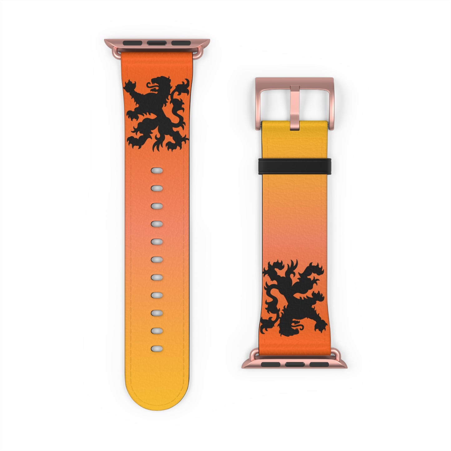 Dutch - Gradient Watch Band, Vibrant Sports Strap, Gift for Fitness Enthusiasts, Casual Wear Accessory, Adjustable Silicone Band