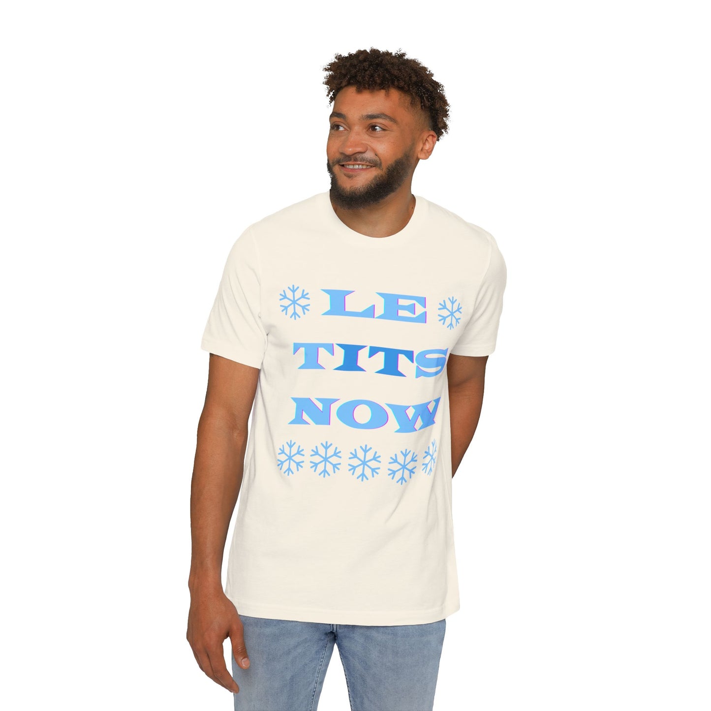 “LETitSNOW” - Playful Winter T-Shirt, Funny Holiday Tee, Unisex Graphic Shirt, Winter Party Wear, Gift for Friends