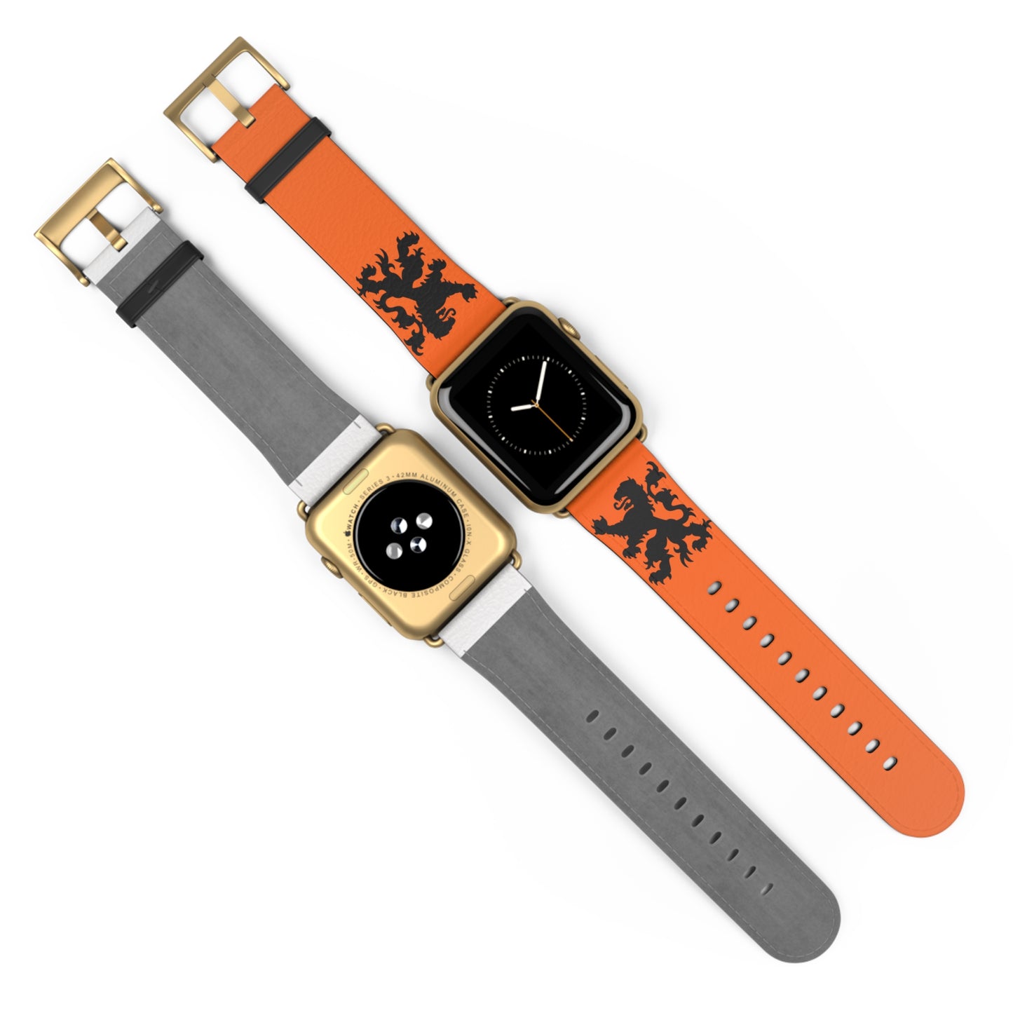 Dutch - Orange Watch Band, Vibrant Sports Strap, Gift for Fitness Enthusiasts, Casual Wear Accessory, Adjustable Silicone Band