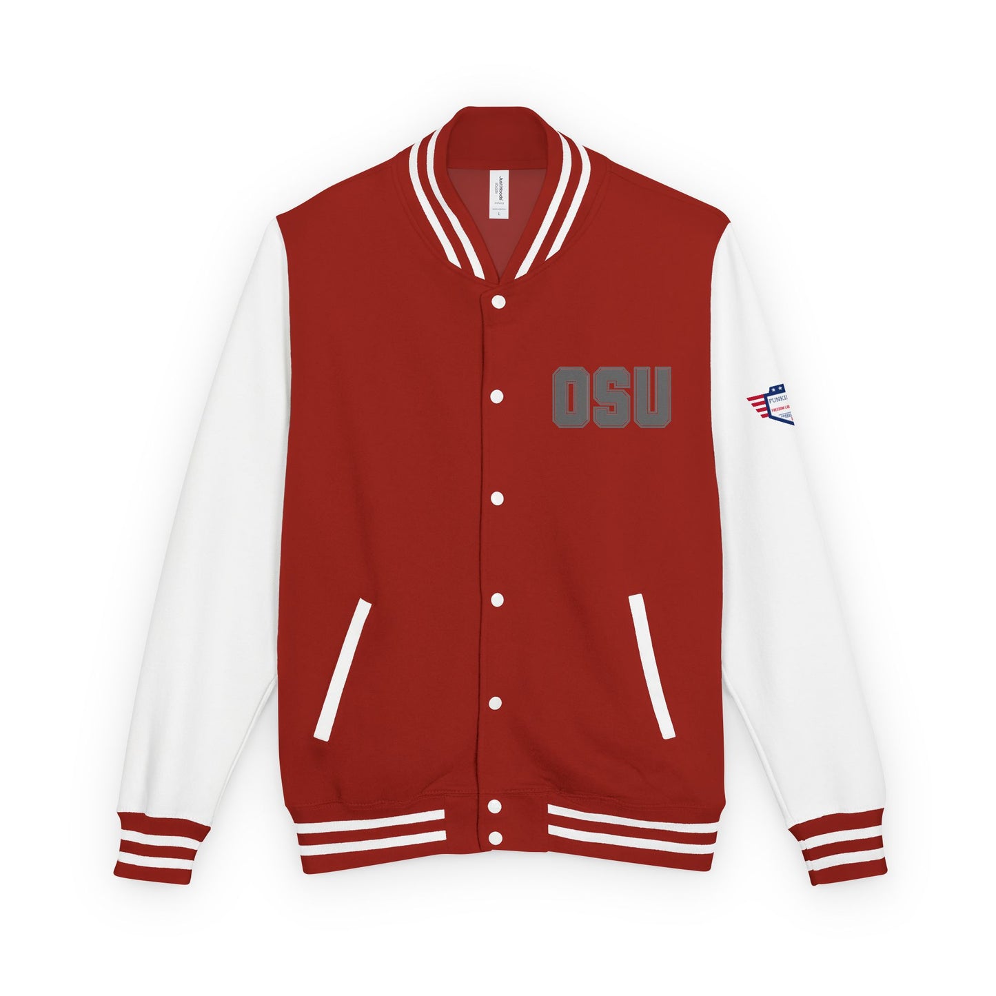 OSU - College Letterman Jacket, Cozy Fall Outerwear, Perfect for Game Days, Casual Wear, College Students, OSU Style