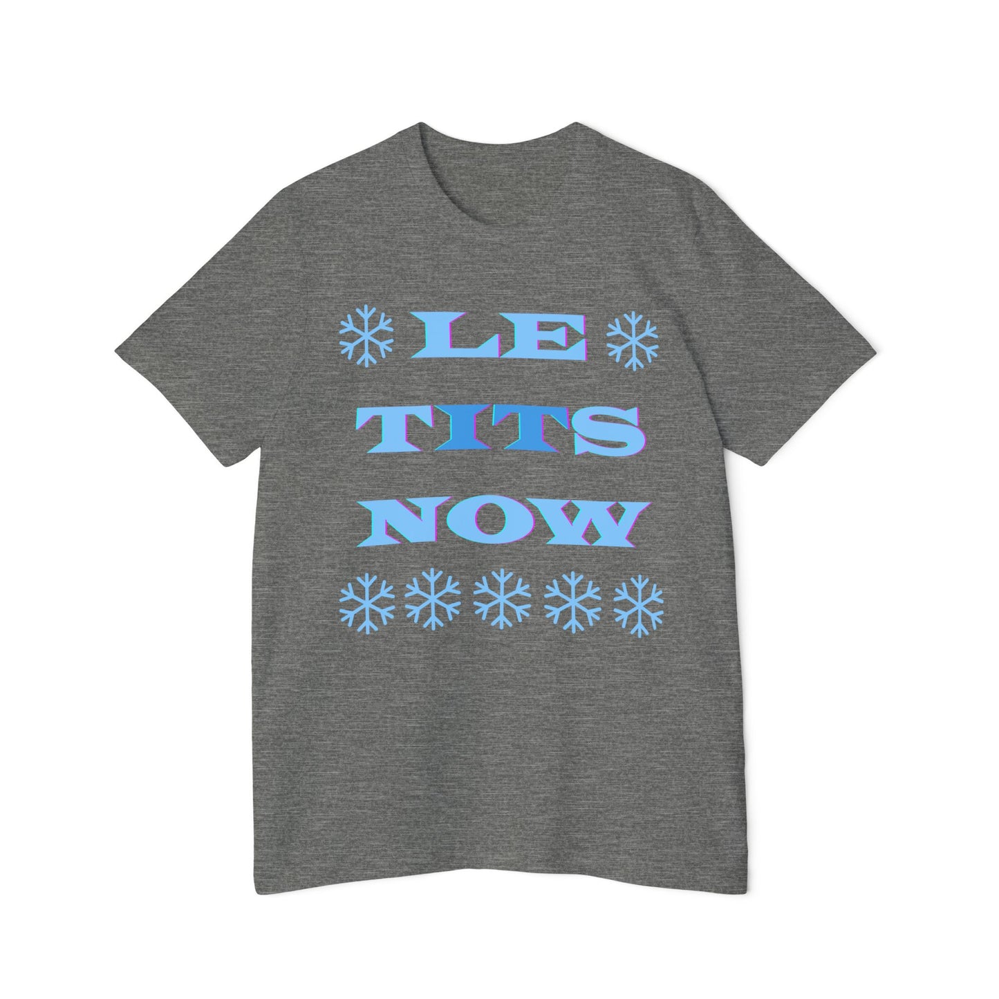 “LETitSNOW” - Playful Winter T-Shirt, Funny Holiday Tee, Unisex Graphic Shirt, Winter Party Wear, Gift for Friends