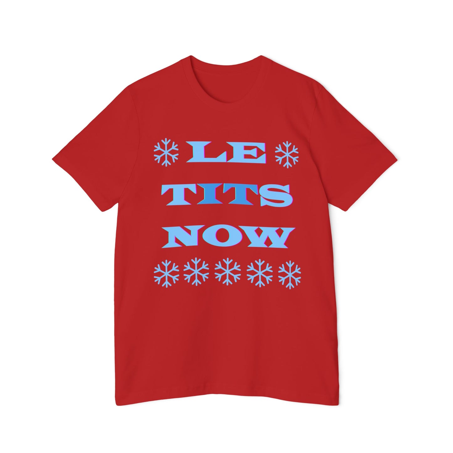 “LETitSNOW” - Playful Winter T-Shirt, Funny Holiday Tee, Unisex Graphic Shirt, Winter Party Wear, Gift for Friends