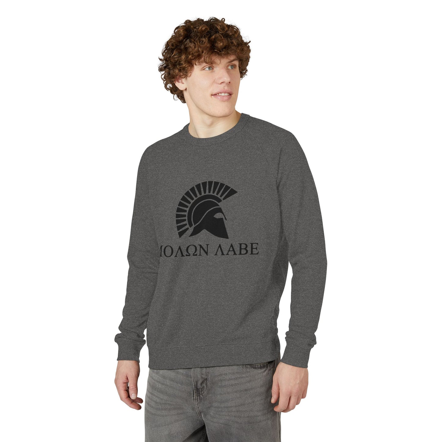 Come and take them - Unisex French Terry Crewneck Sweatshirt with Molon Labe Design, Casual Wear, Gift for Her, Him, Fitness, Everyday Style
