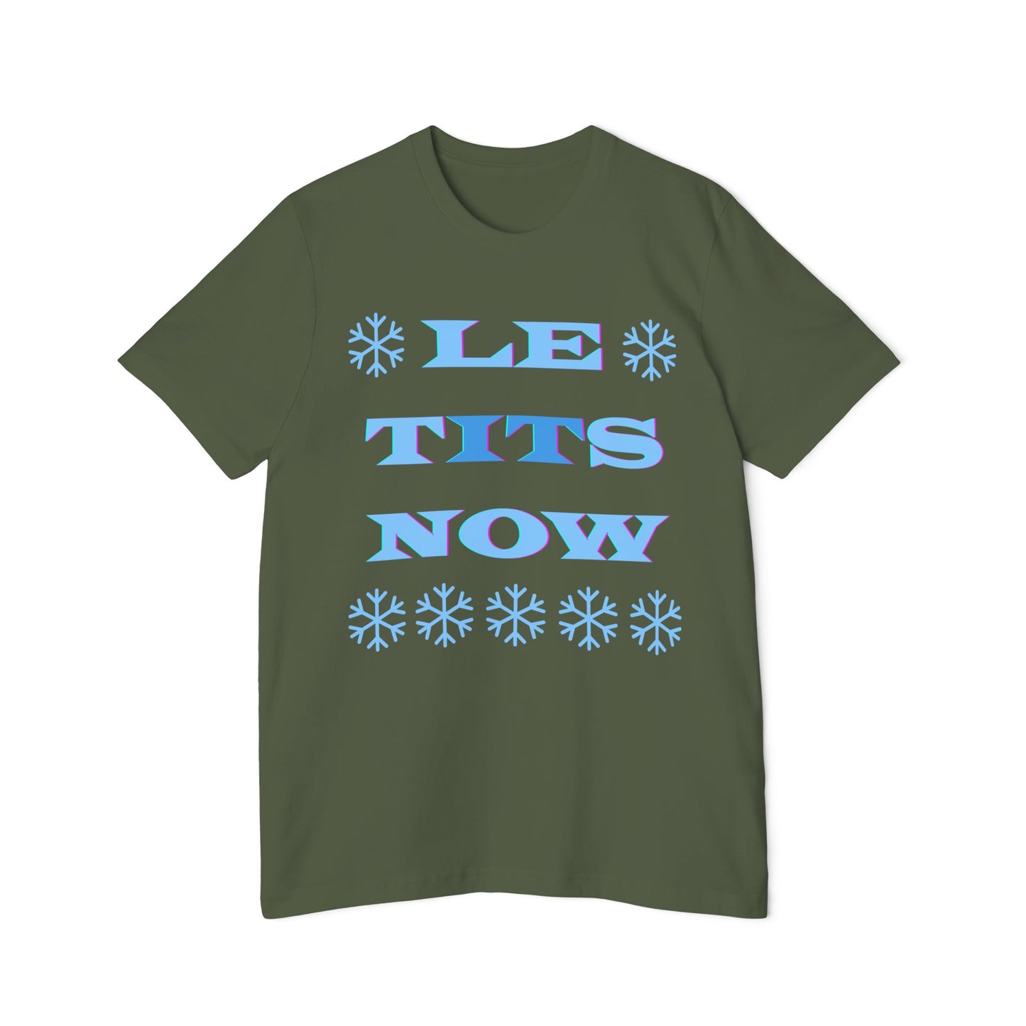 “LETitSNOW” - Playful Winter T-Shirt, Funny Holiday Tee, Unisex Graphic Shirt, Winter Party Wear, Gift for Friends