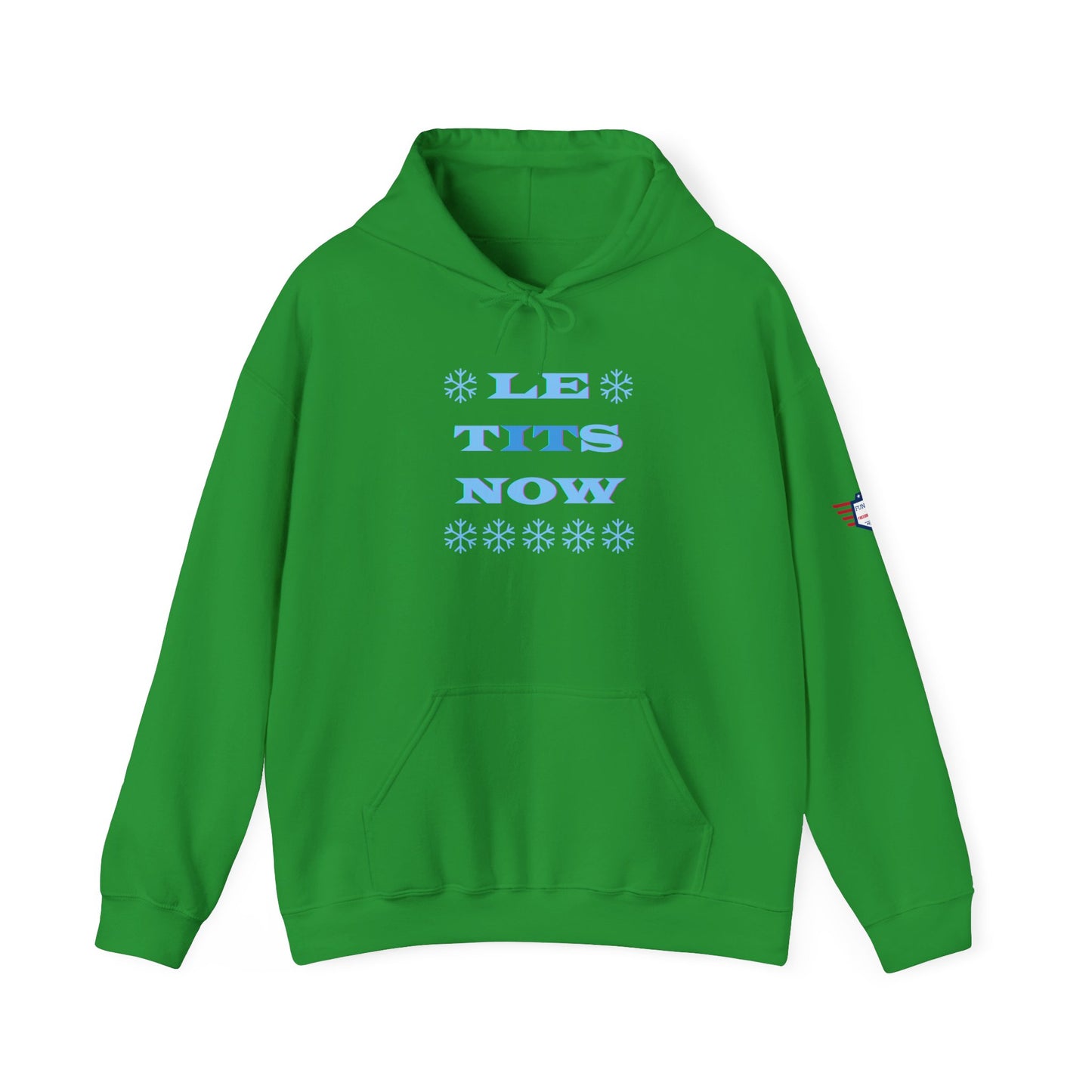 “LETitSNOW” - Funny Holiday Hoodie, Unisex Sweatshirt, Christmas Gift, Winter Apparel, Casual Wear, Birthday Present, Cozy Layer