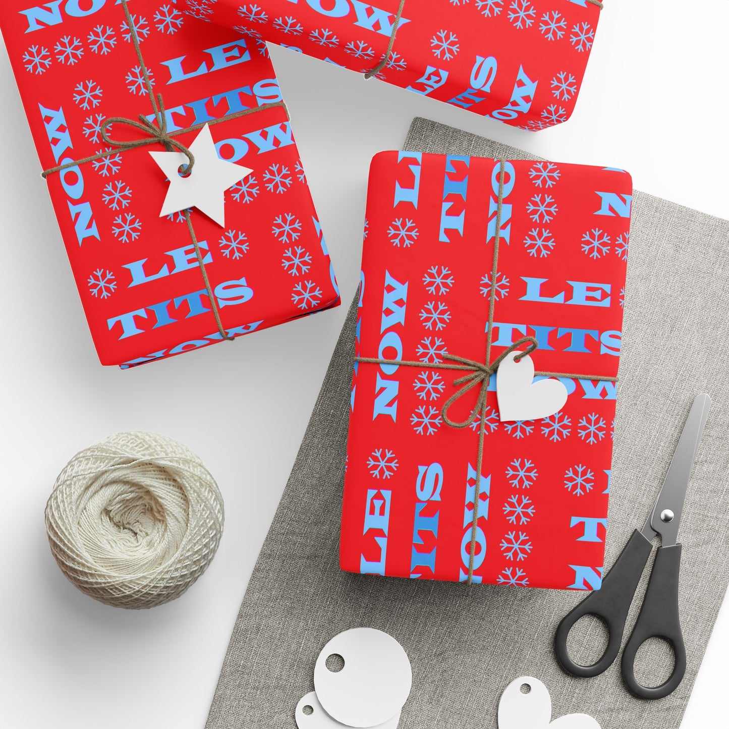 LETitSNOW - Festive Wrapping Paper for Holidays, Gift Wrap for Christmas, Birthday Party Decor, Floral Design for Celebrations