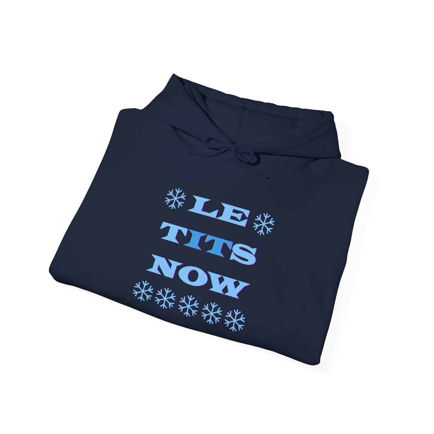 “LETitSNOW” - Funny Holiday Hoodie, Unisex Sweatshirt, Christmas Gift, Winter Apparel, Casual Wear, Birthday Present, Cozy Layer