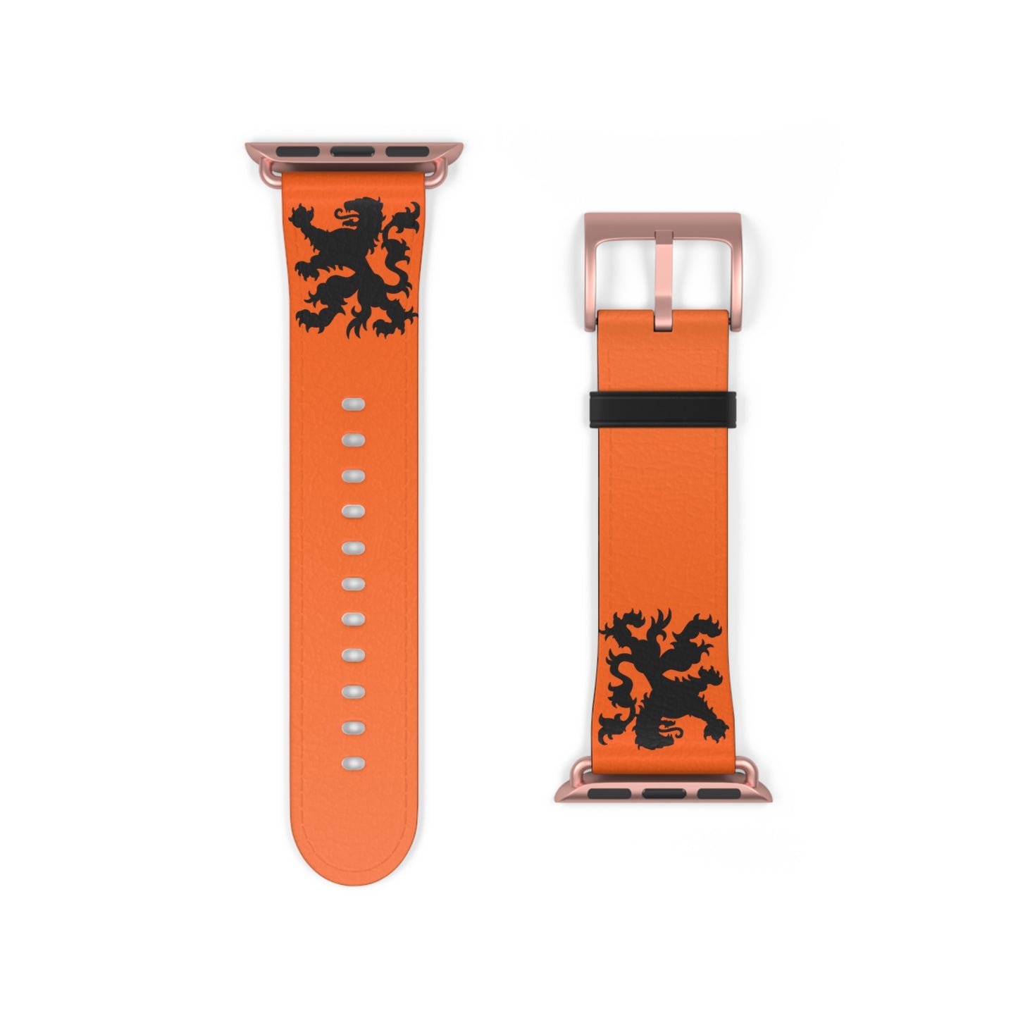 Dutch - Orange Watch Band, Vibrant Sports Strap, Gift for Fitness Enthusiasts, Casual Wear Accessory, Adjustable Silicone Band