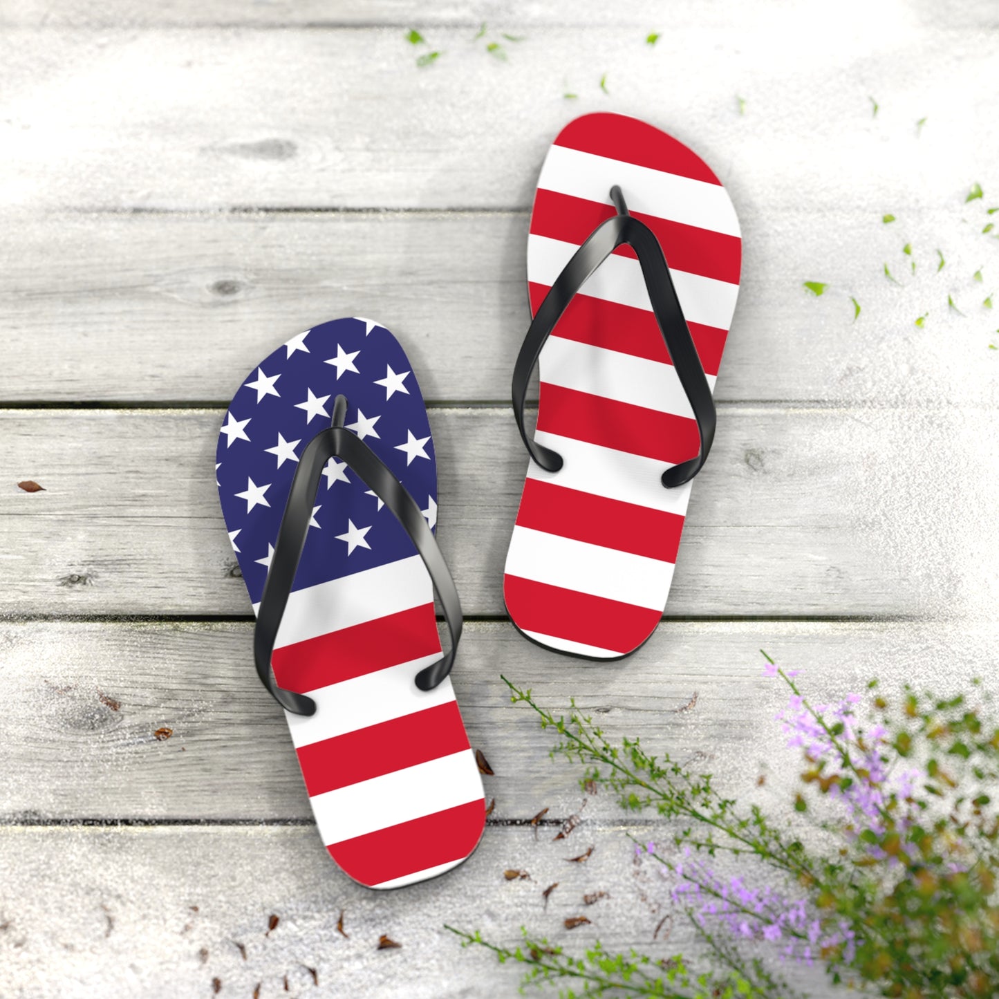 Patriotic Flip Flops | USA Flag Sandals | Fourth of July Footwear, Summer Beach Shoes, Independence Day Gift, Travel Slippers