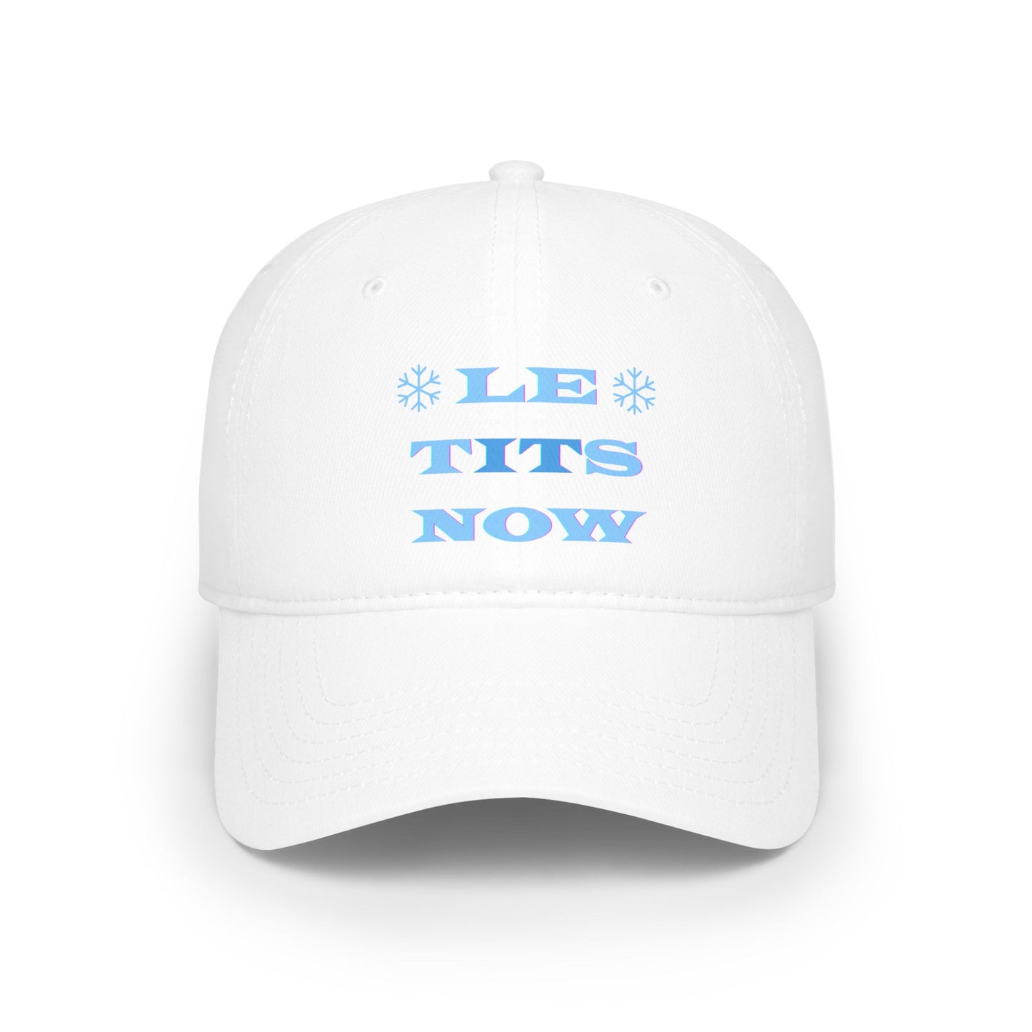 LETitSNOW - Fun Holiday Low Profile Baseball Cap, Casual Cap, Festive Headwear, Unique Gift for Friends, Summer Accessory, Party Hat