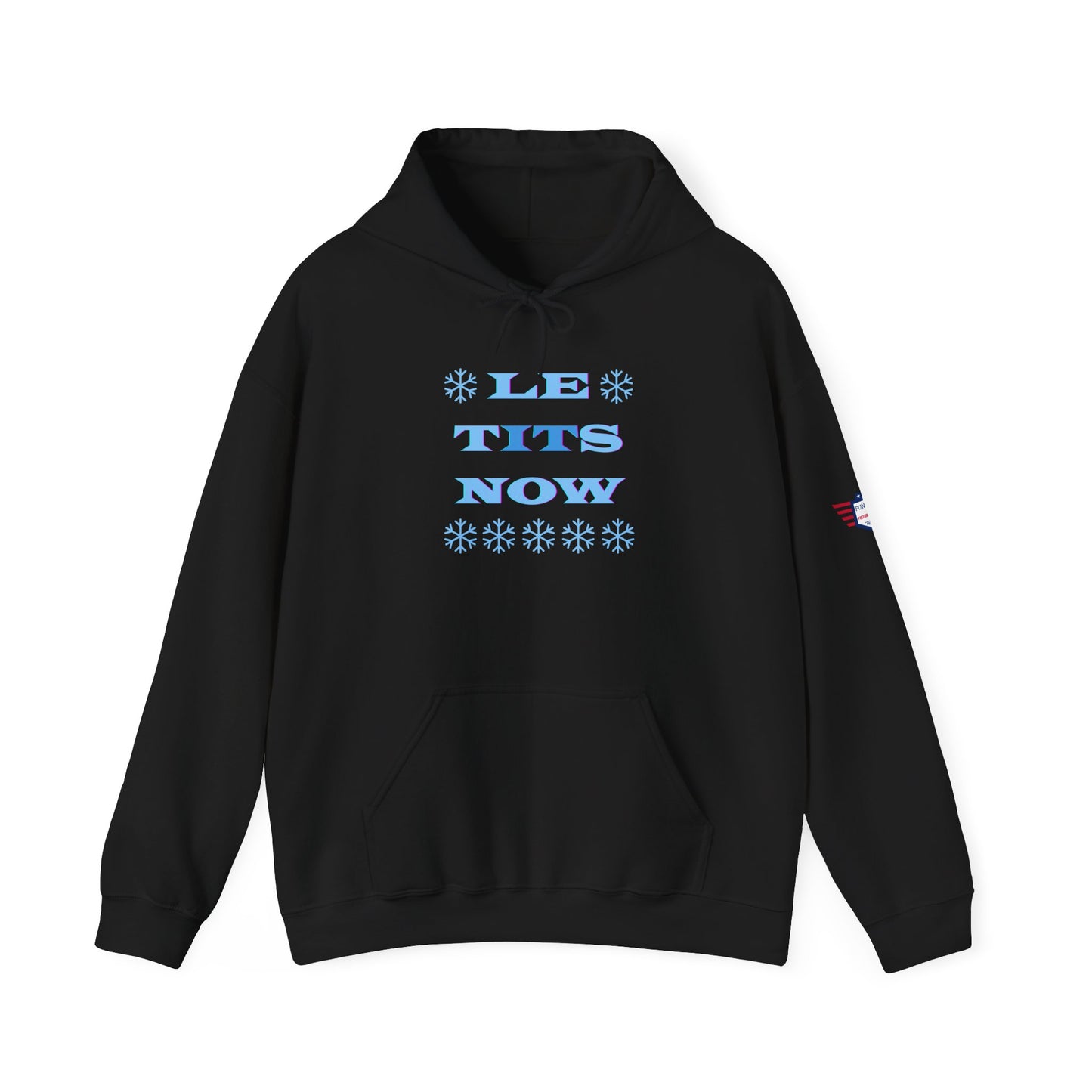 “LETitSNOW” - Funny Holiday Hoodie, Unisex Sweatshirt, Christmas Gift, Winter Apparel, Casual Wear, Birthday Present, Cozy Layer