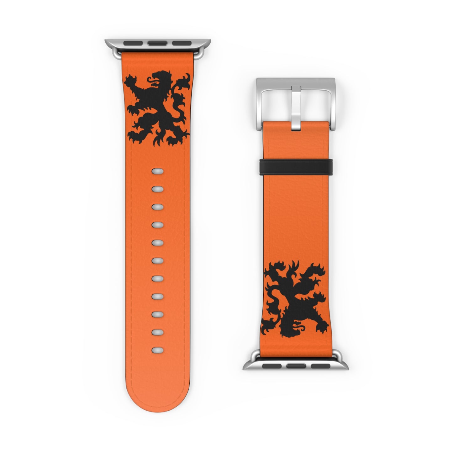Dutch - Orange Watch Band, Vibrant Sports Strap, Gift for Fitness Enthusiasts, Casual Wear Accessory, Adjustable Silicone Band