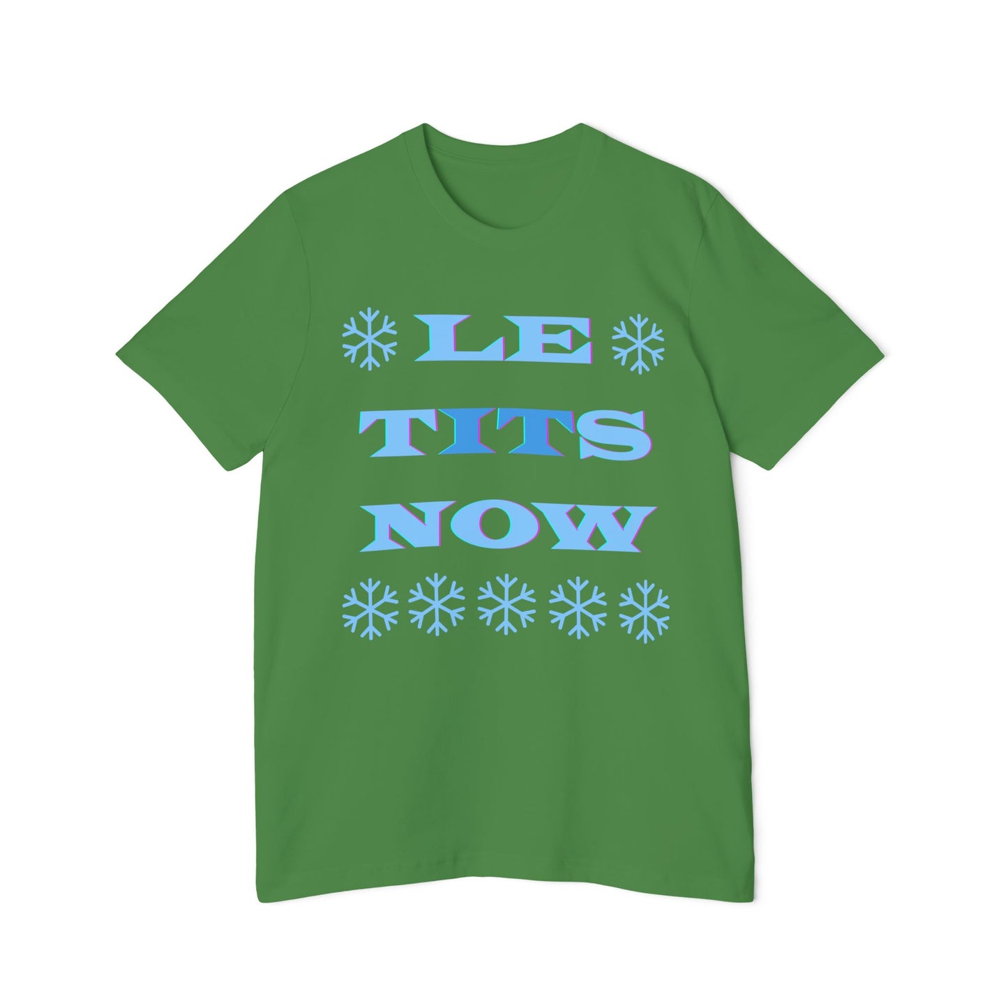 “LETitSNOW” - Playful Winter T-Shirt, Funny Holiday Tee, Unisex Graphic Shirt, Winter Party Wear, Gift for Friends