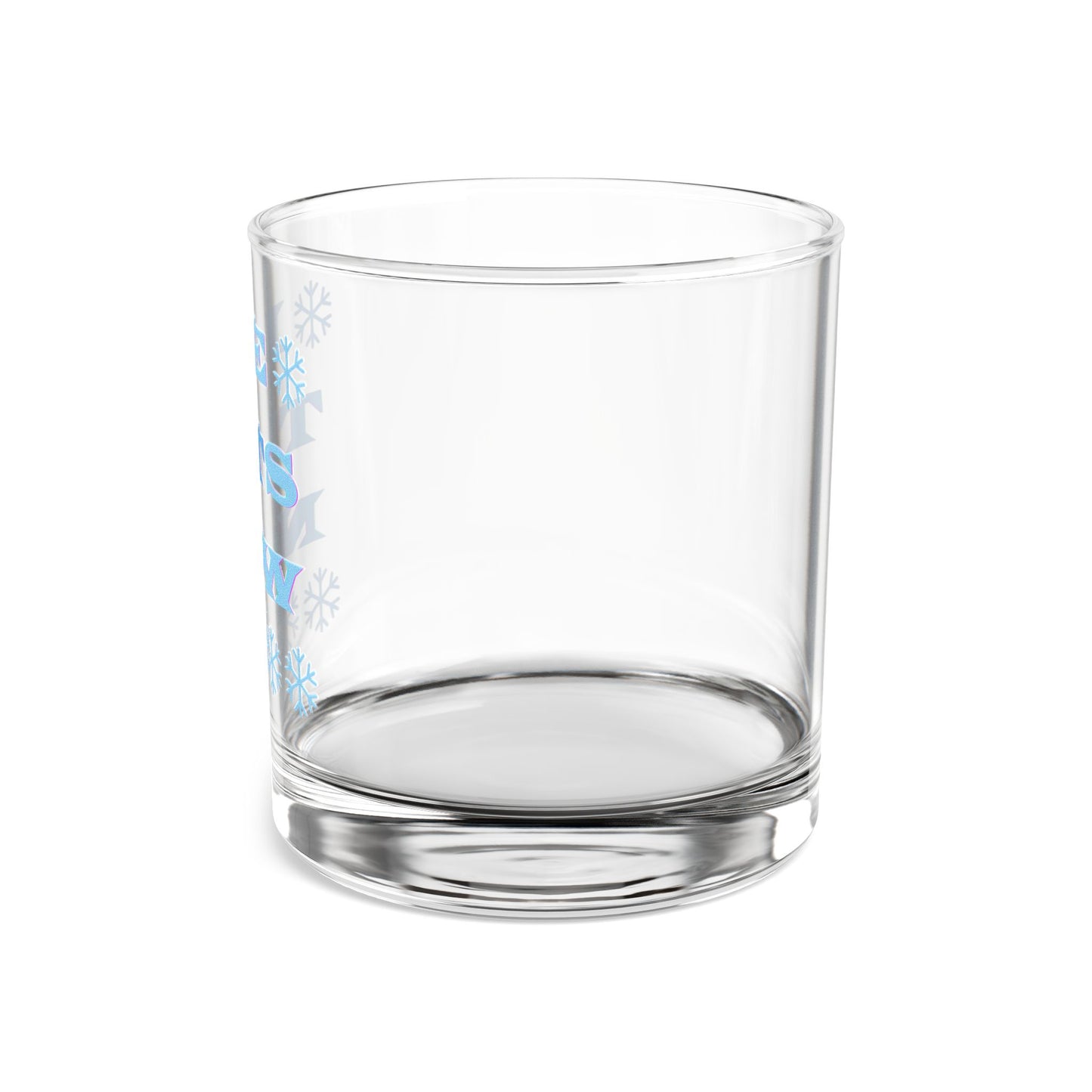 "LETitSNOW" Drinking Glass, Holiday Gift, Novelty Barware, Glassware for Parties, Humor Gift