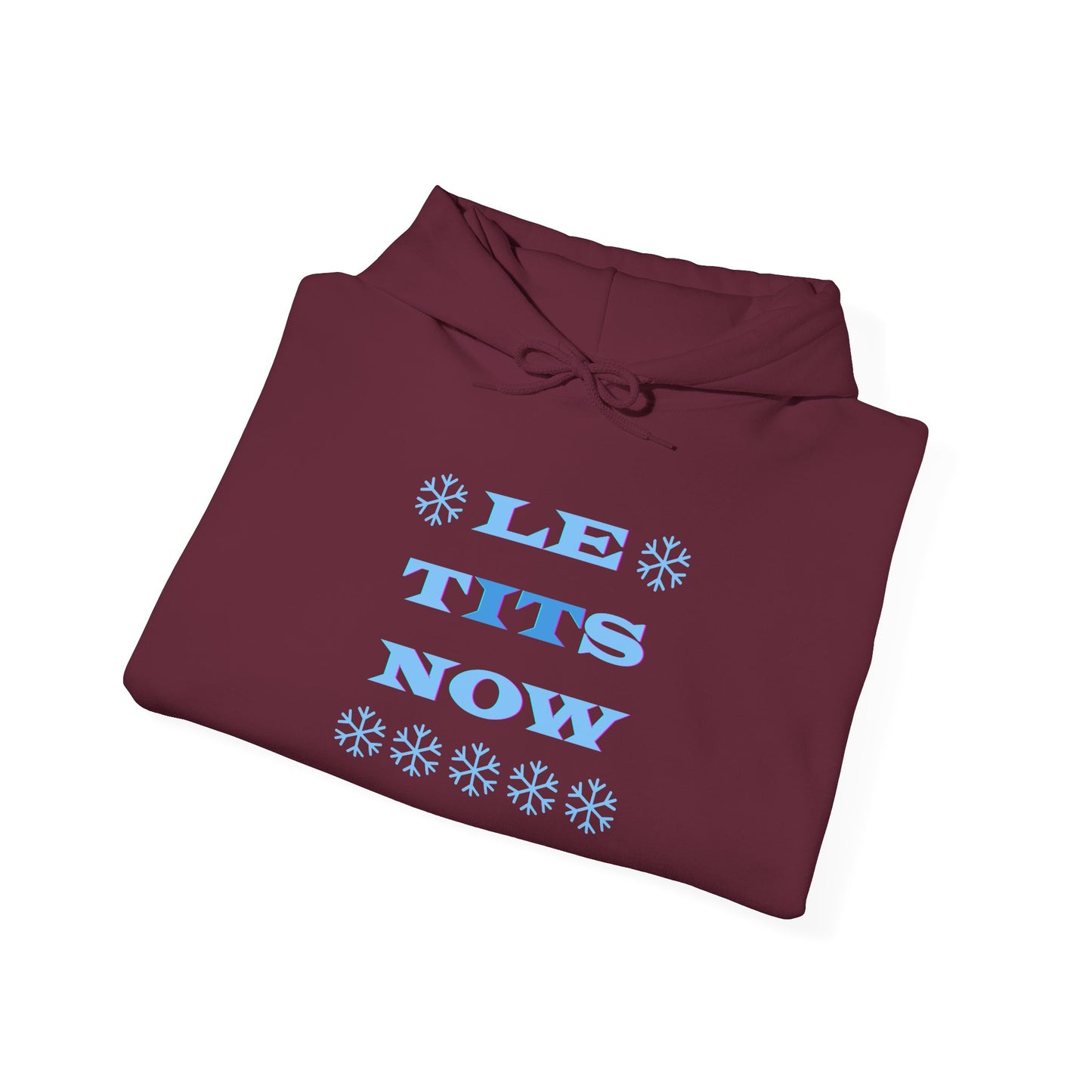 “LETitSNOW” - Funny Holiday Hoodie, Unisex Sweatshirt, Christmas Gift, Winter Apparel, Casual Wear, Birthday Present, Cozy Layer