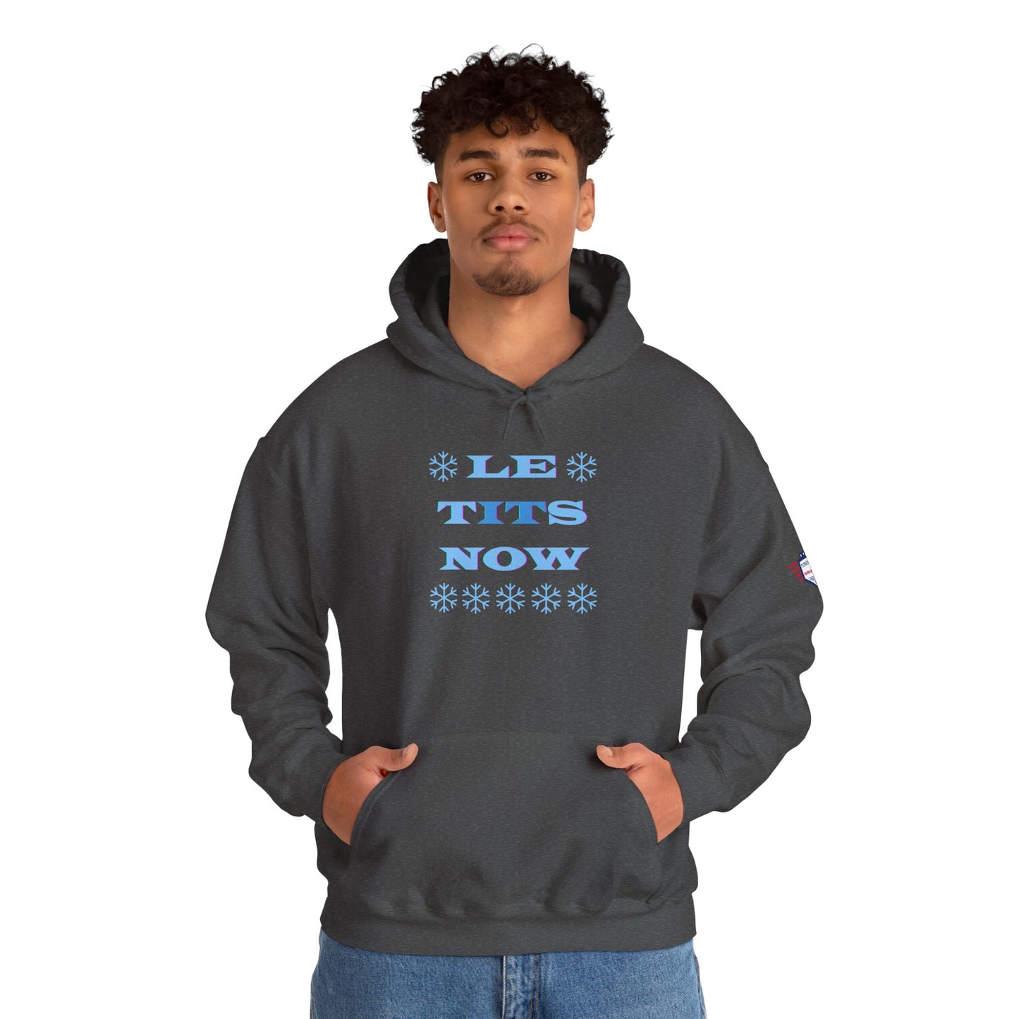 “LETitSNOW” - Funny Holiday Hoodie, Unisex Sweatshirt, Christmas Gift, Winter Apparel, Casual Wear, Birthday Present, Cozy Layer