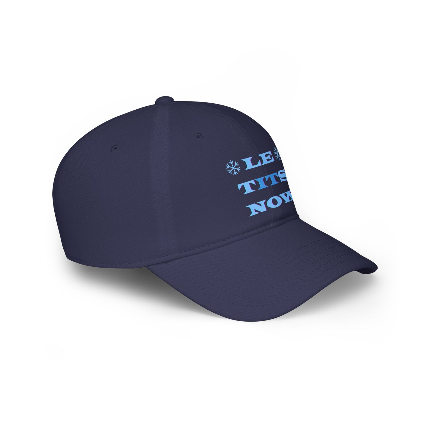 LETitSNOW - Fun Holiday Low Profile Baseball Cap, Casual Cap, Festive Headwear, Unique Gift for Friends, Summer Accessory, Party Hat