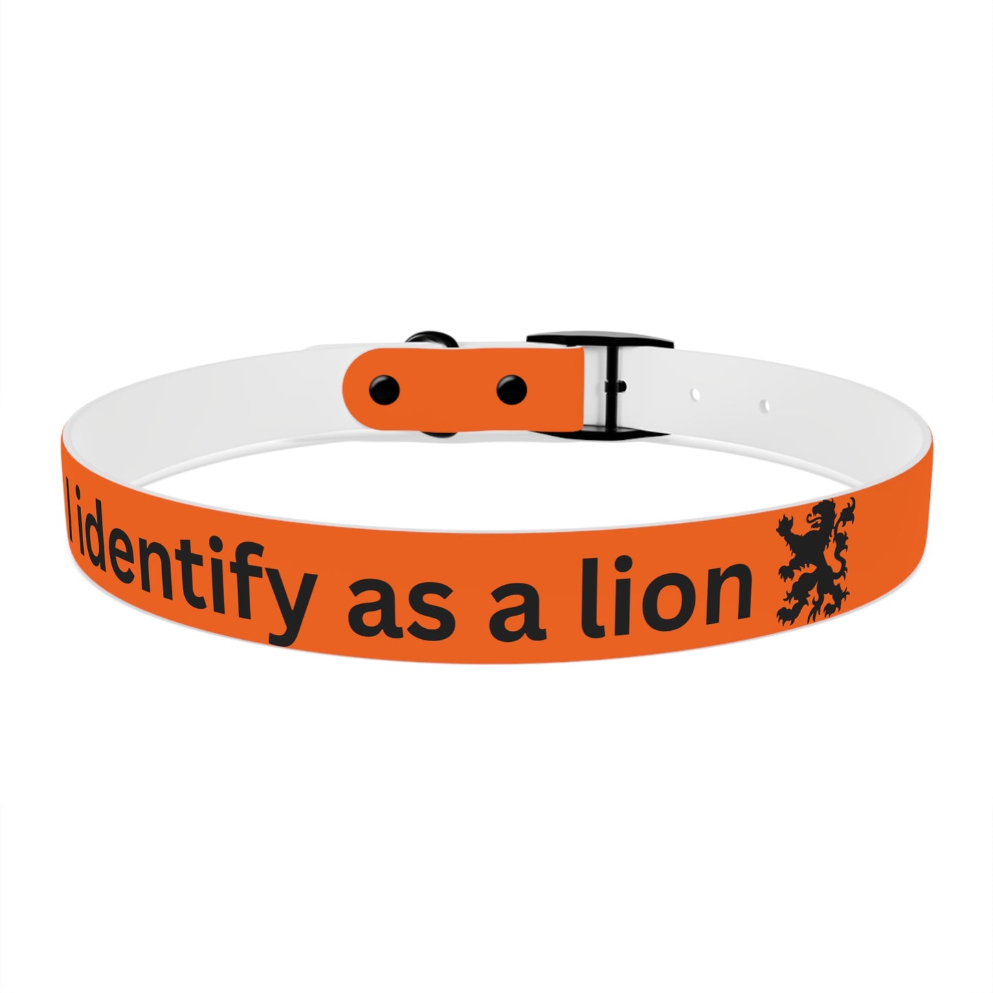 Dutch Dog Collar, I identify as a lion - Fun Pet Accessory, Dog Wear, Unique Gift for Dog Lovers, Pets Birthday Celebration, Lion Theme Collar