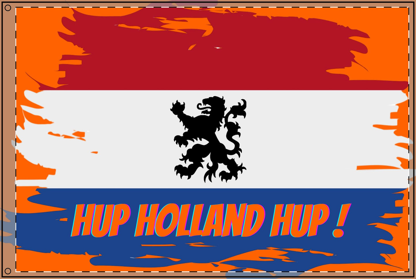 Hup Holland Hup ! Dutch Flag - Double Sided Flag for voetbal, Decorative Garden Flag, Holiday Décor, Home or Office Flag, Party Decoration