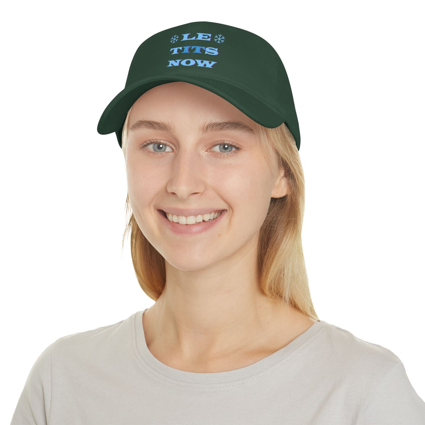 LETitSNOW - Fun Holiday Low Profile Baseball Cap, Casual Cap, Festive Headwear, Unique Gift for Friends, Summer Accessory, Party Hat