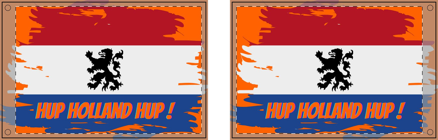 Hup Holland Hup ! Dutch Flag - Double Sided Flag for voetbal, Decorative Garden Flag, Holiday Décor, Home or Office Flag, Party Decoration