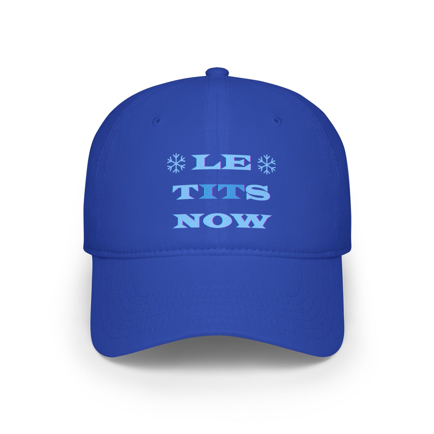 LETitSNOW - Fun Holiday Low Profile Baseball Cap, Casual Cap, Festive Headwear, Unique Gift for Friends, Summer Accessory, Party Hat