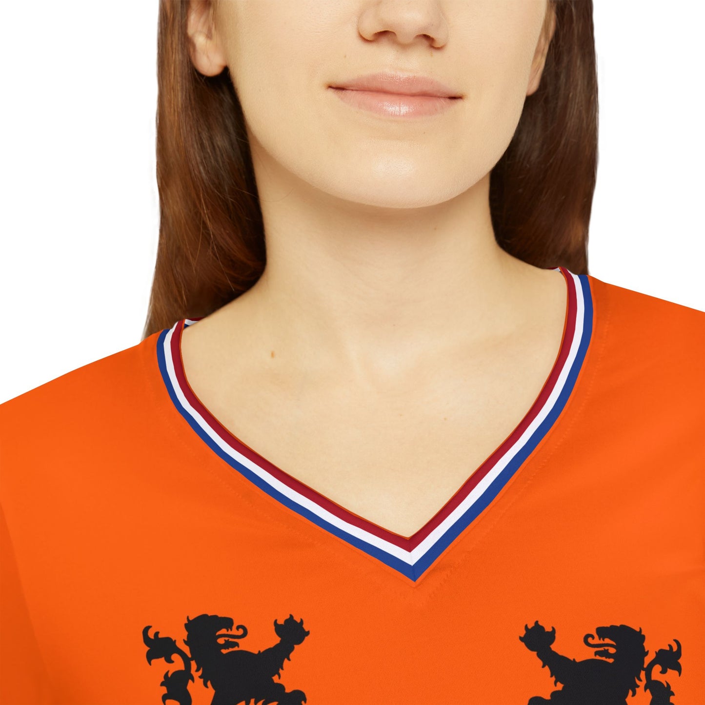 I'm Dutch and I know things - Women's Long Sleeve V-neck Shirt, Sporty Tee, Netherlands Pride Apparel, Fun Gift for Soccer Fans, Casual Wear, Dutch Spirit Gear