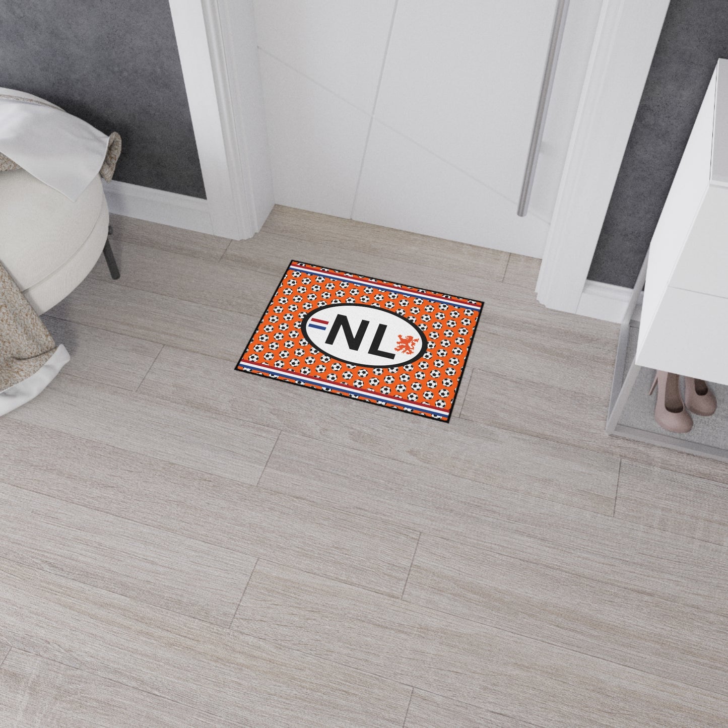 Voetbalmat - Hou je plekkie vrij in the kroeg tijdens EK/WK of versier je badkamer - Soccer-Themed Heavy Duty Floor Mat, Sports Entryway Rug, Durable Doormat, Game Room Decor, Netherlands Football Mat