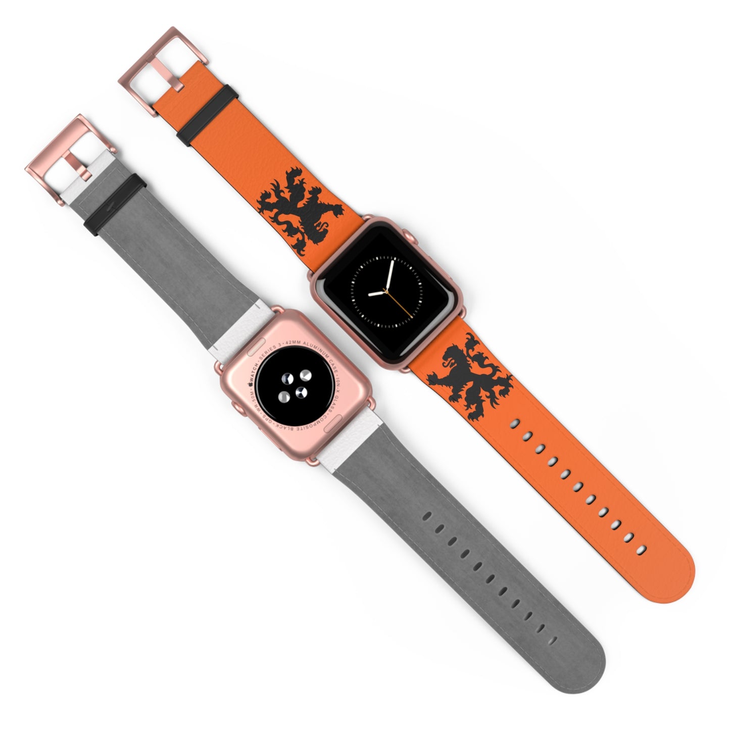 Dutch - Orange Watch Band, Vibrant Sports Strap, Gift for Fitness Enthusiasts, Casual Wear Accessory, Adjustable Silicone Band