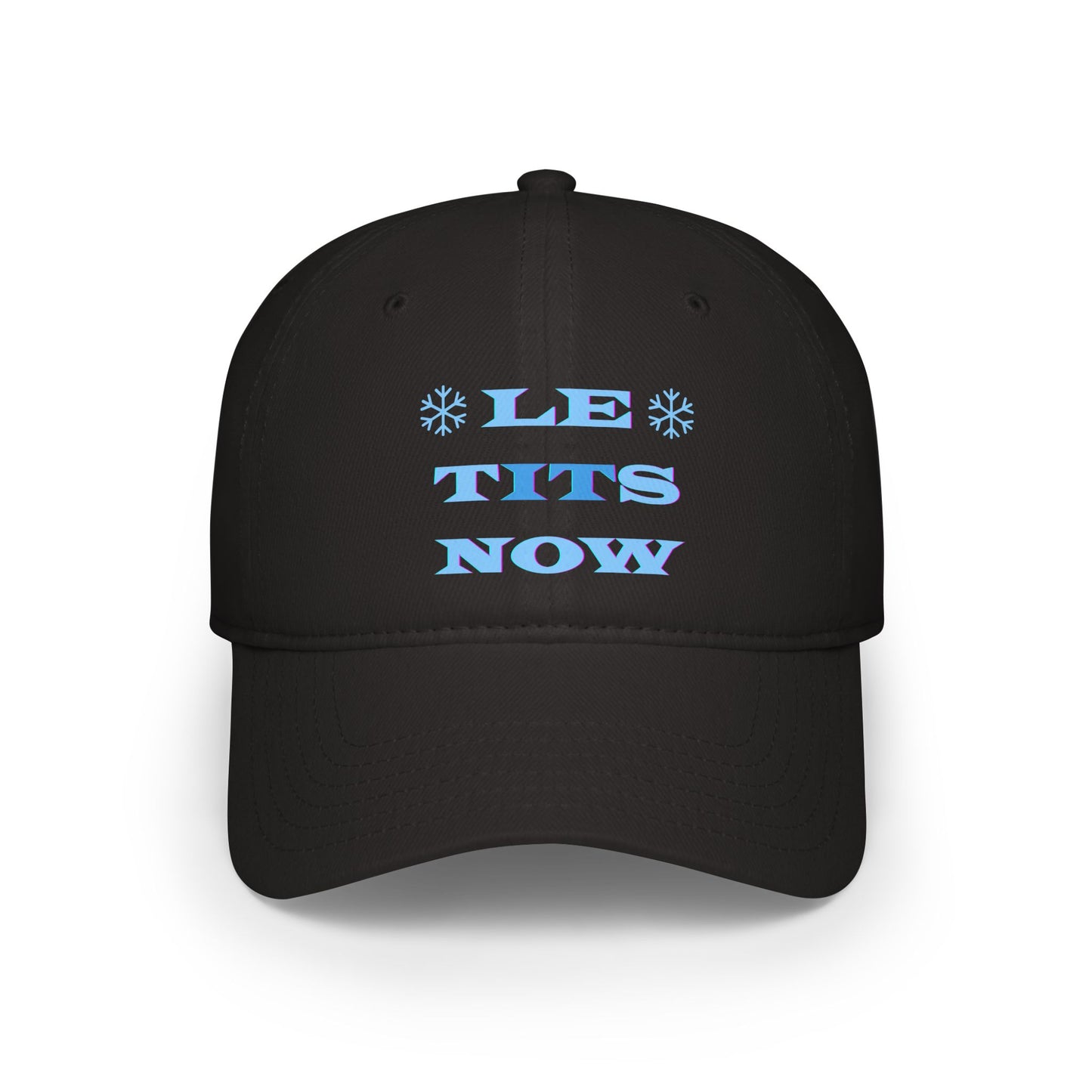 LETitSNOW - Fun Holiday Low Profile Baseball Cap, Casual Cap, Festive Headwear, Unique Gift for Friends, Summer Accessory, Party Hat