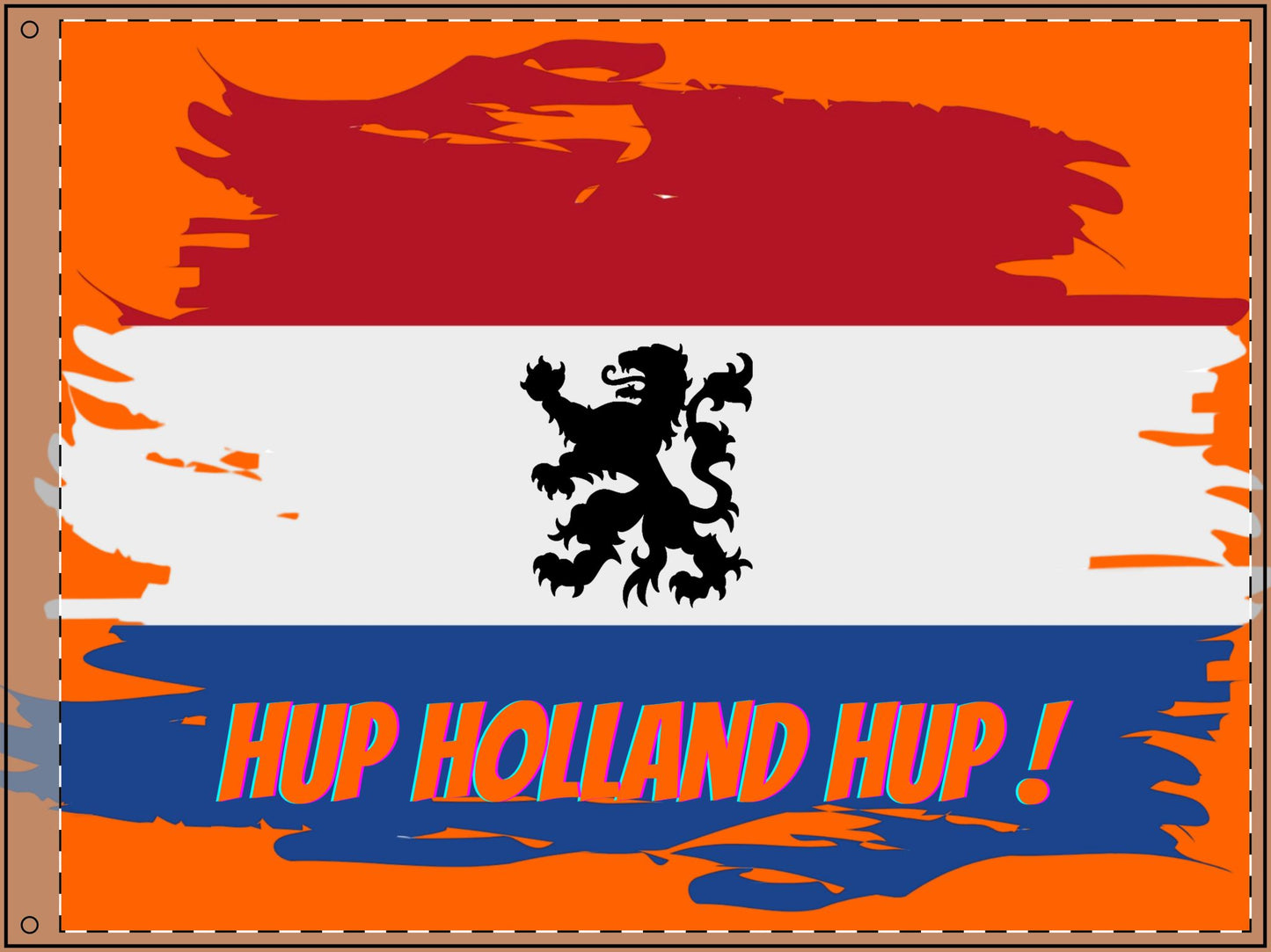 Hup Holland Hup ! Dutch Flag - Double Sided Flag for voetbal, Decorative Garden Flag, Holiday Décor, Home or Office Flag, Party Decoration