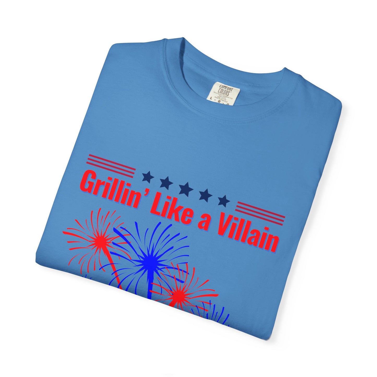Grillin' Like a Villain Unisex T-Shirt | Patriotic BBQ Tee with Eagle Design