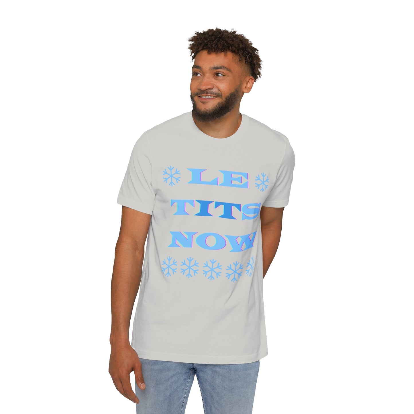 “LETitSNOW” - Playful Winter T-Shirt, Funny Holiday Tee, Unisex Graphic Shirt, Winter Party Wear, Gift for Friends