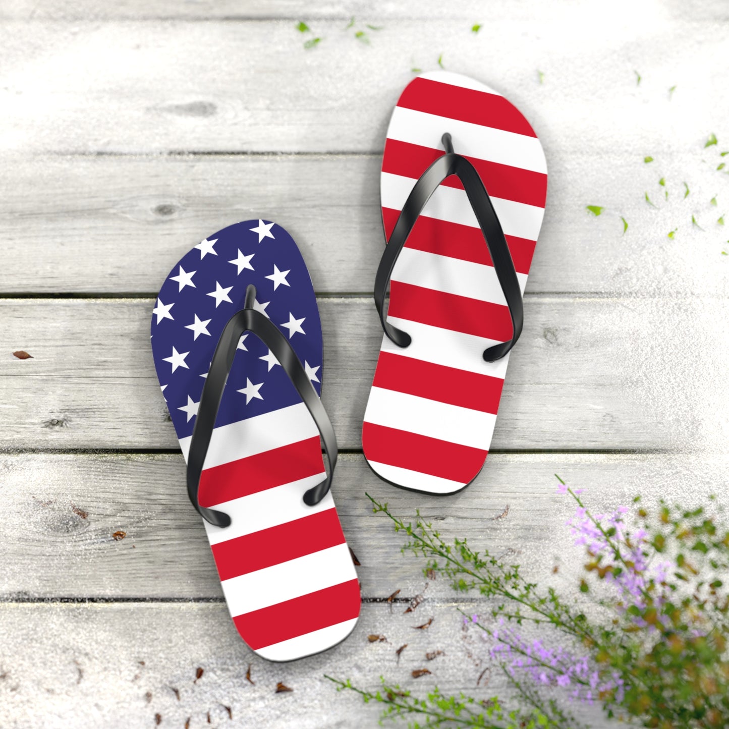Patriotic Flip Flops | USA Flag Sandals | Fourth of July Footwear, Summer Beach Shoes, Independence Day Gift, Travel Slippers