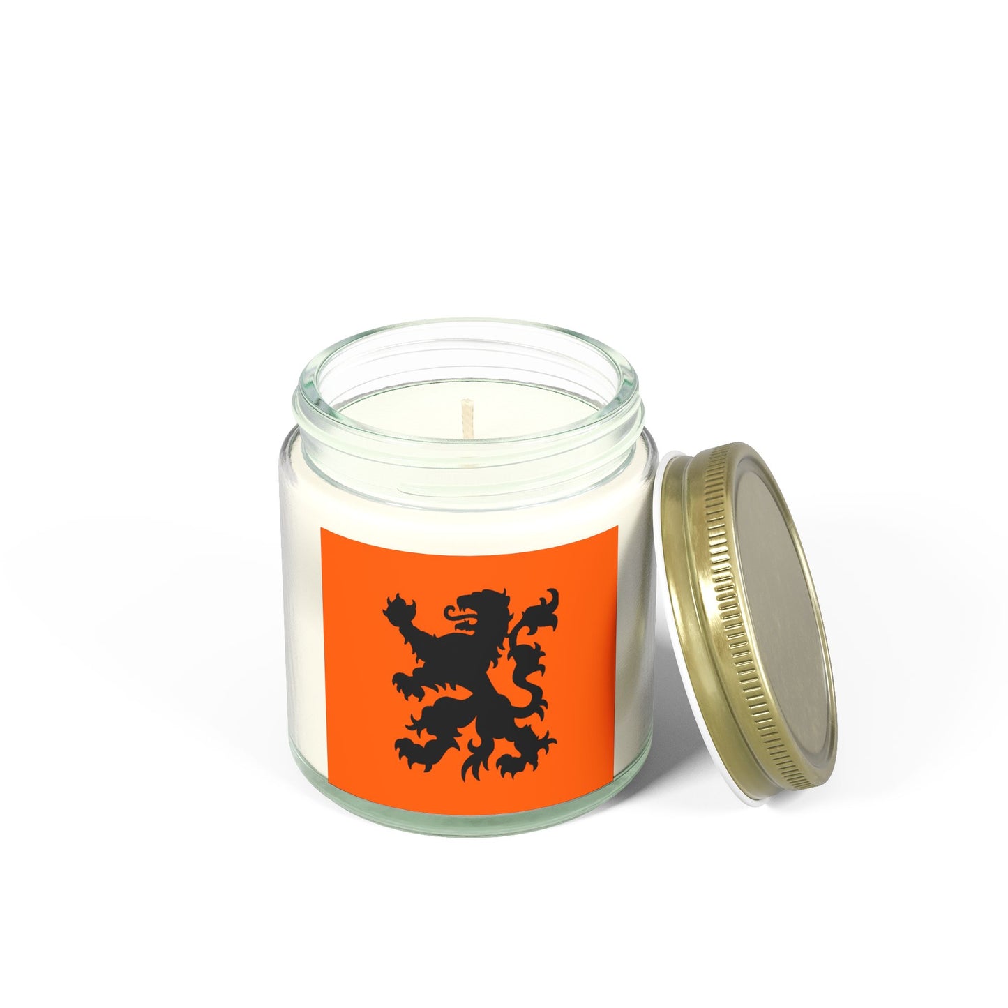 Schijn een Dutch lichtje op mij - Scented Candle: Cozy Home Vibes, Relaxing Gift, Aromatherapy, Orange Lion Design, Unique Decor, Housewarming, Self-Care