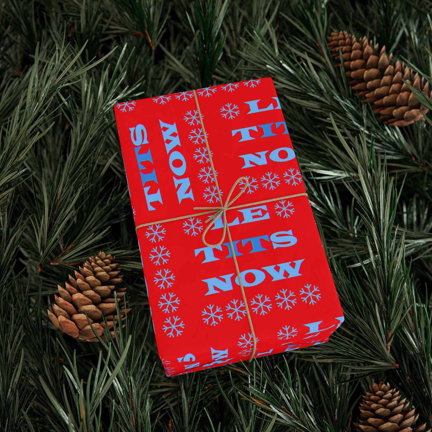 LETitSNOW - Festive Wrapping Paper for Holidays, Gift Wrap for Christmas, Birthday Party Decor, Floral Design for Celebrations
