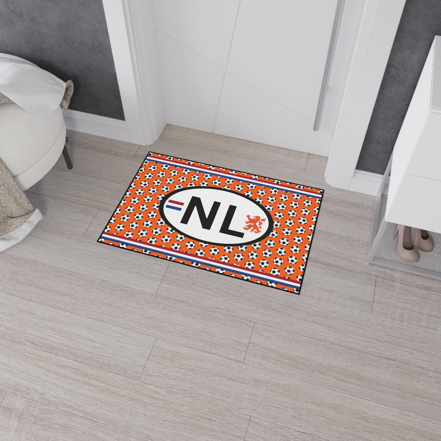 Voetbalmat - Hou je plekkie vrij in the kroeg tijdens EK/WK of versier je badkamer - Soccer-Themed Heavy Duty Floor Mat, Sports Entryway Rug, Durable Doormat, Game Room Decor, Netherlands Football Mat