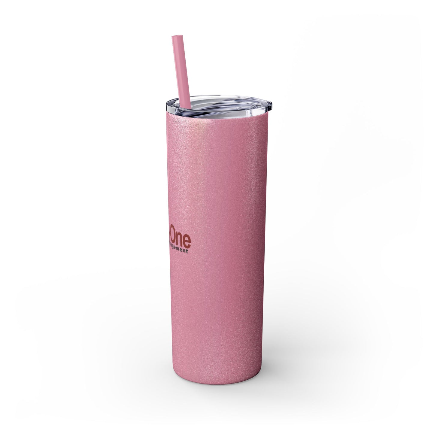 Skinny 20oz Tumbler with Straw — All-In-One Community Management Logo One sided
