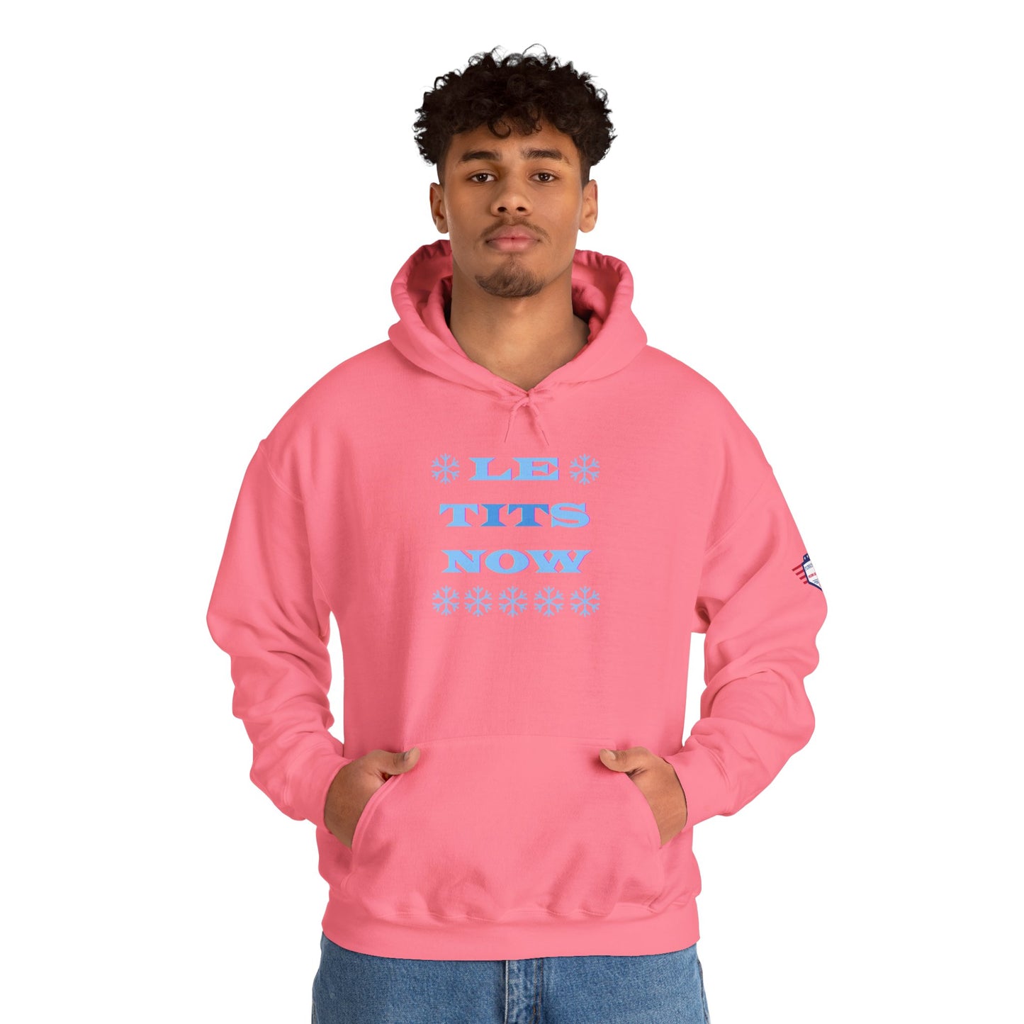 “LETitSNOW” - Funny Holiday Hoodie, Unisex Sweatshirt, Christmas Gift, Winter Apparel, Casual Wear, Birthday Present, Cozy Layer