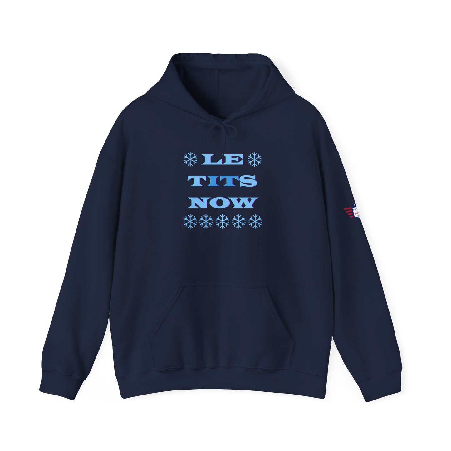 “LETitSNOW” - Funny Holiday Hoodie, Unisex Sweatshirt, Christmas Gift, Winter Apparel, Casual Wear, Birthday Present, Cozy Layer