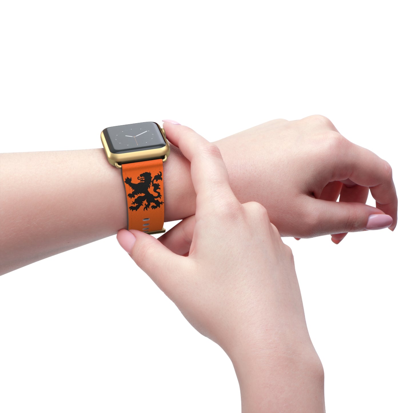 Dutch - Orange Watch Band, Vibrant Sports Strap, Gift for Fitness Enthusiasts, Casual Wear Accessory, Adjustable Silicone Band