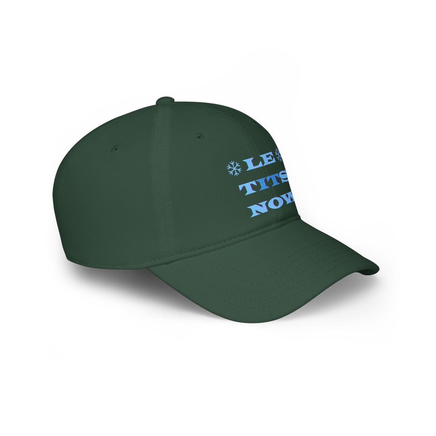 LETitSNOW - Fun Holiday Low Profile Baseball Cap, Casual Cap, Festive Headwear, Unique Gift for Friends, Summer Accessory, Party Hat